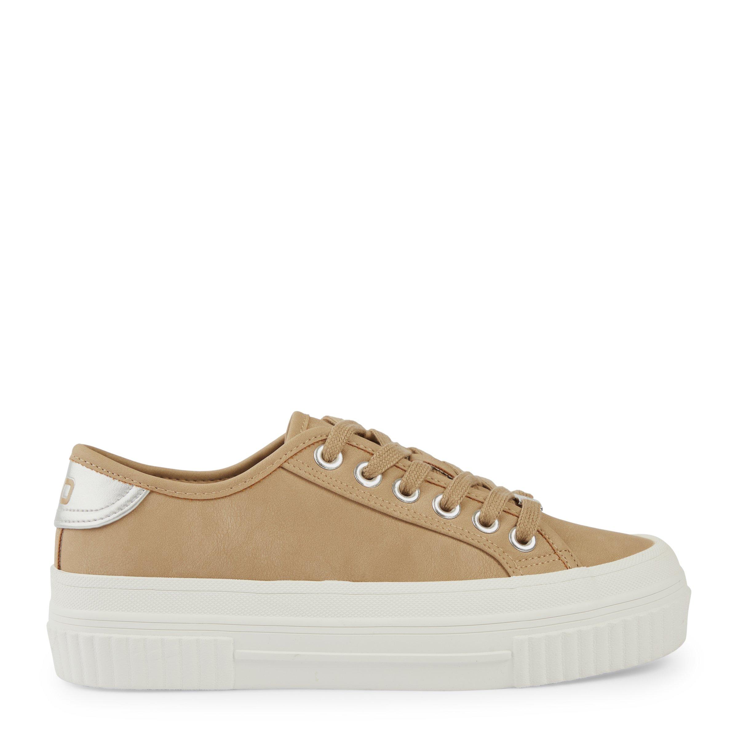 Beige Platform Sneakers