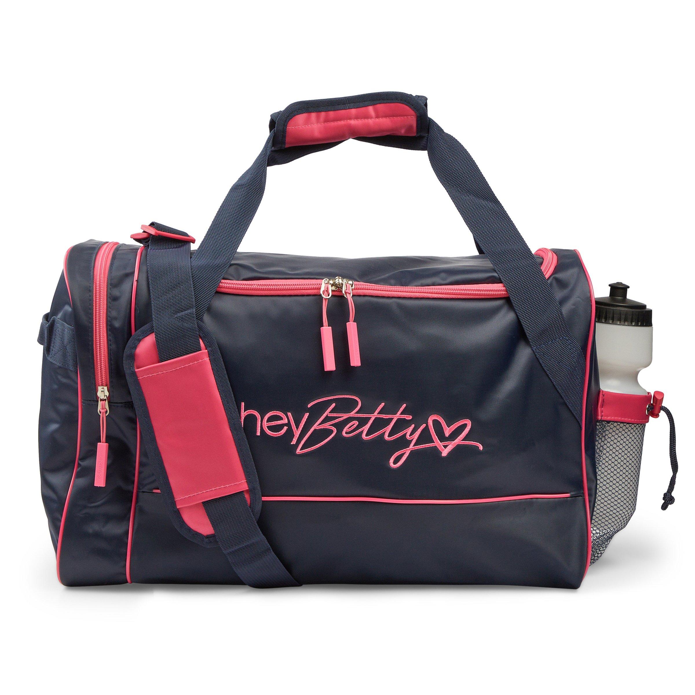 Navy and Pink Duffel Bag With Bottle (3176369) | Hey Betty