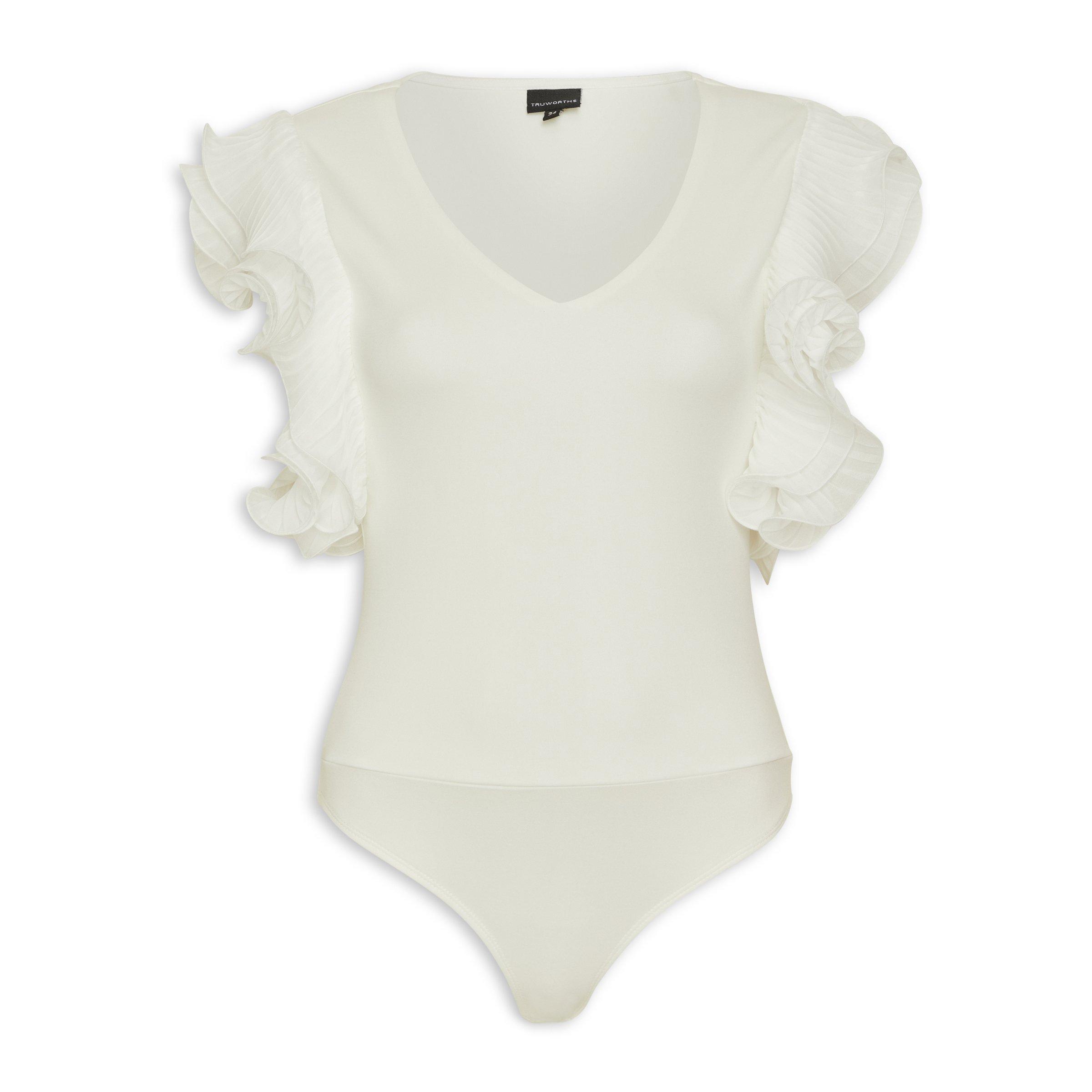 SMU White Mustang Flutter Twirl Bodysuit main image 0