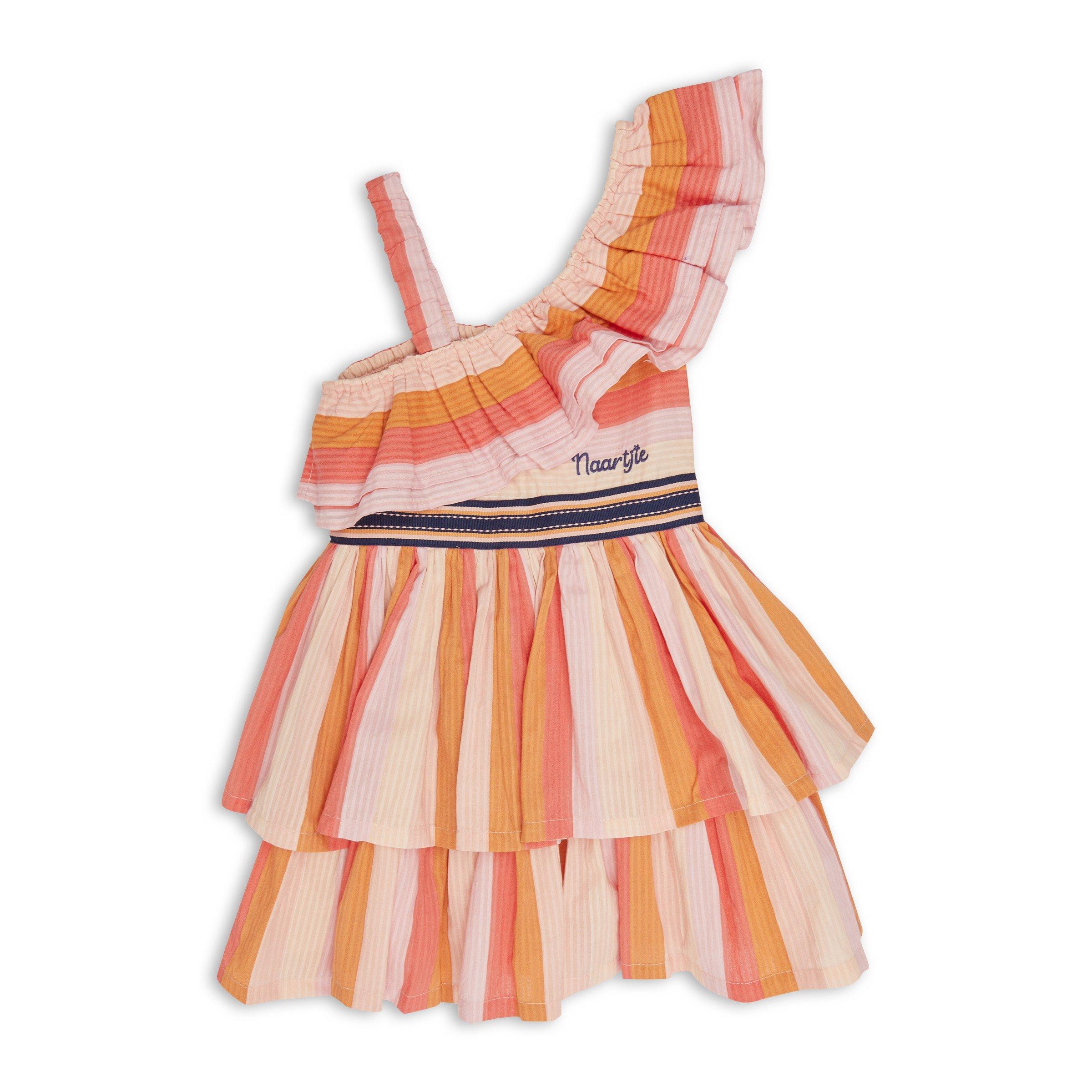 Kid Girls Orange Striped Dress 3177107 Naartjie