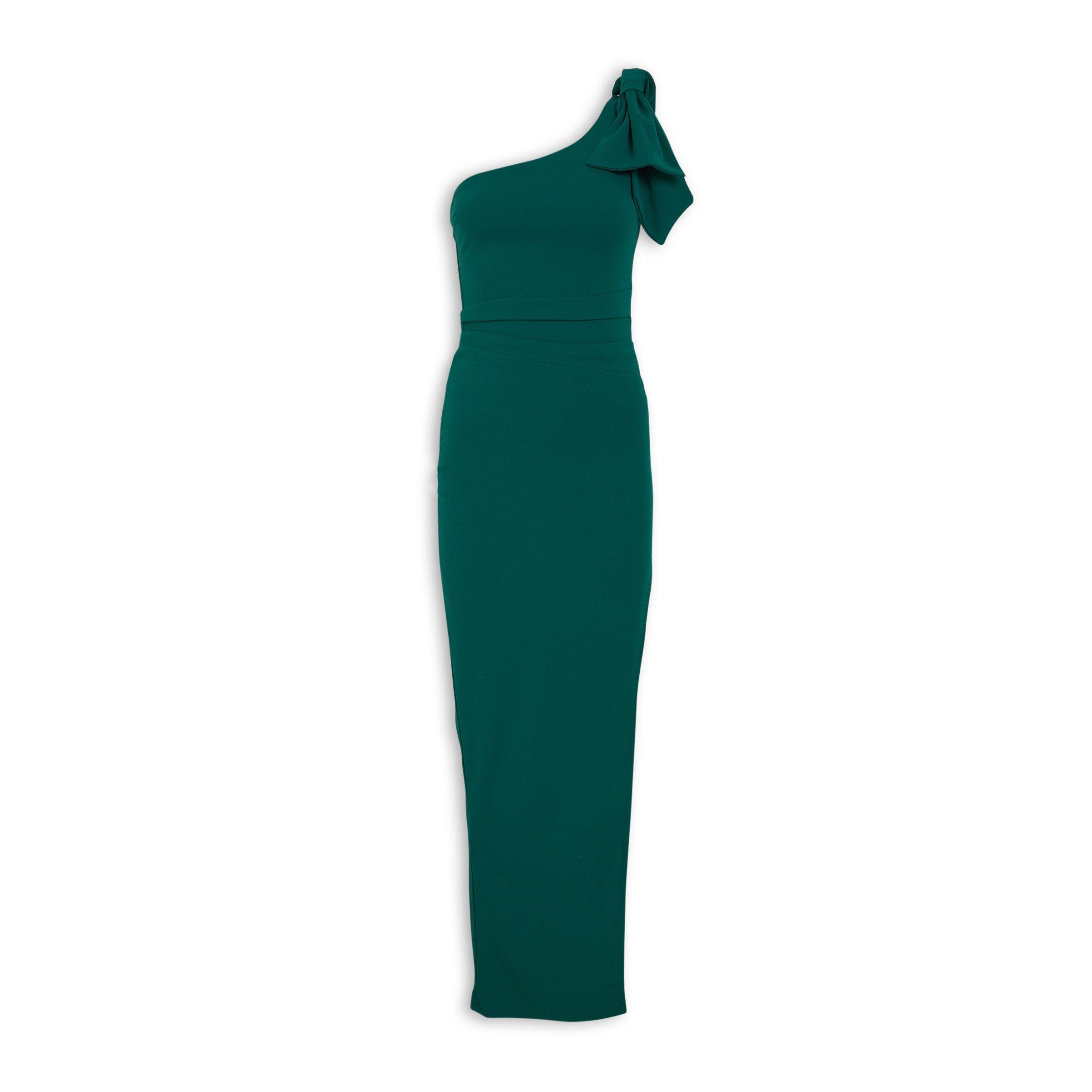 Green One-Shoulder Bow Dress (3177300) | Miss Friday