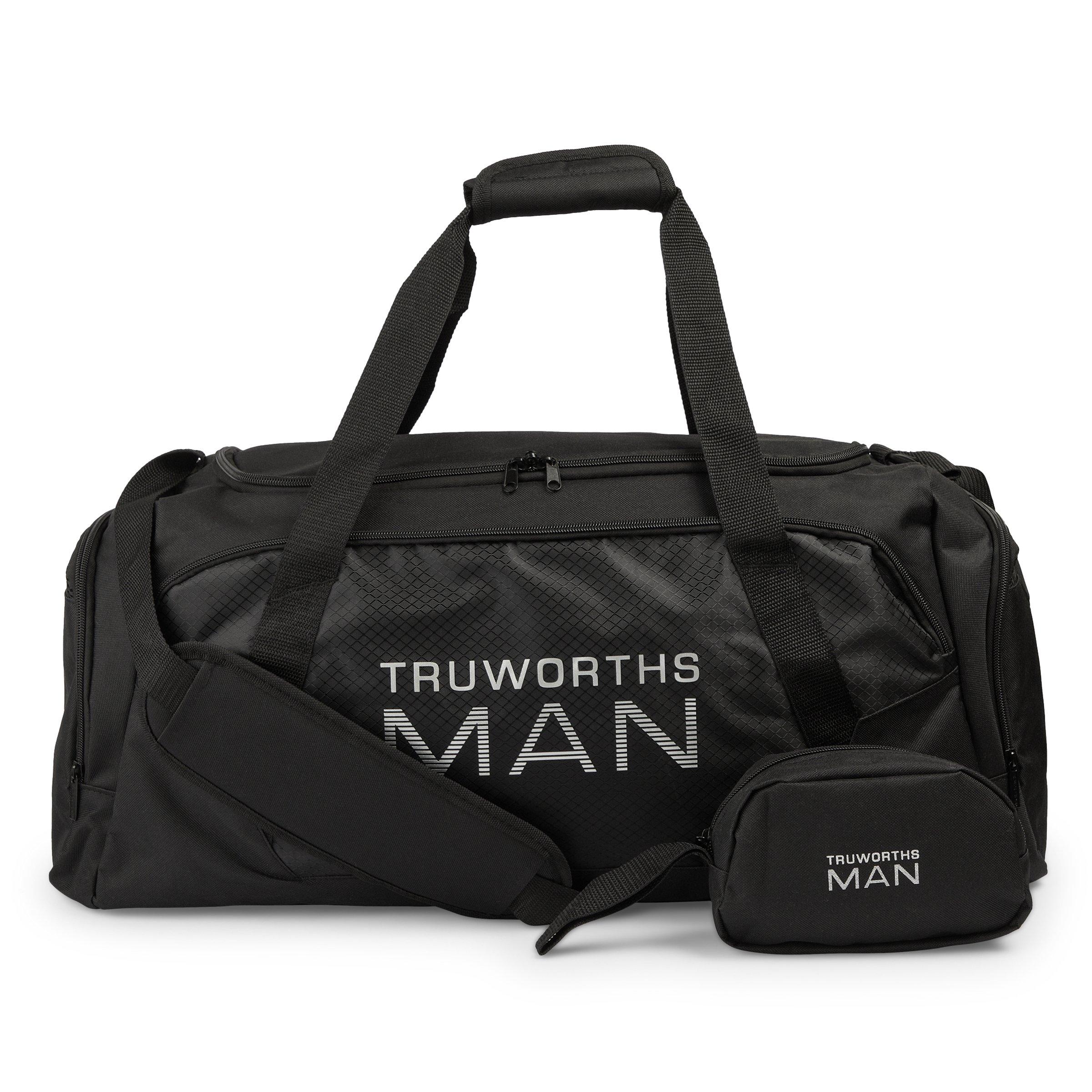 Black Large Weekender Bag (3177490) Truworths Man