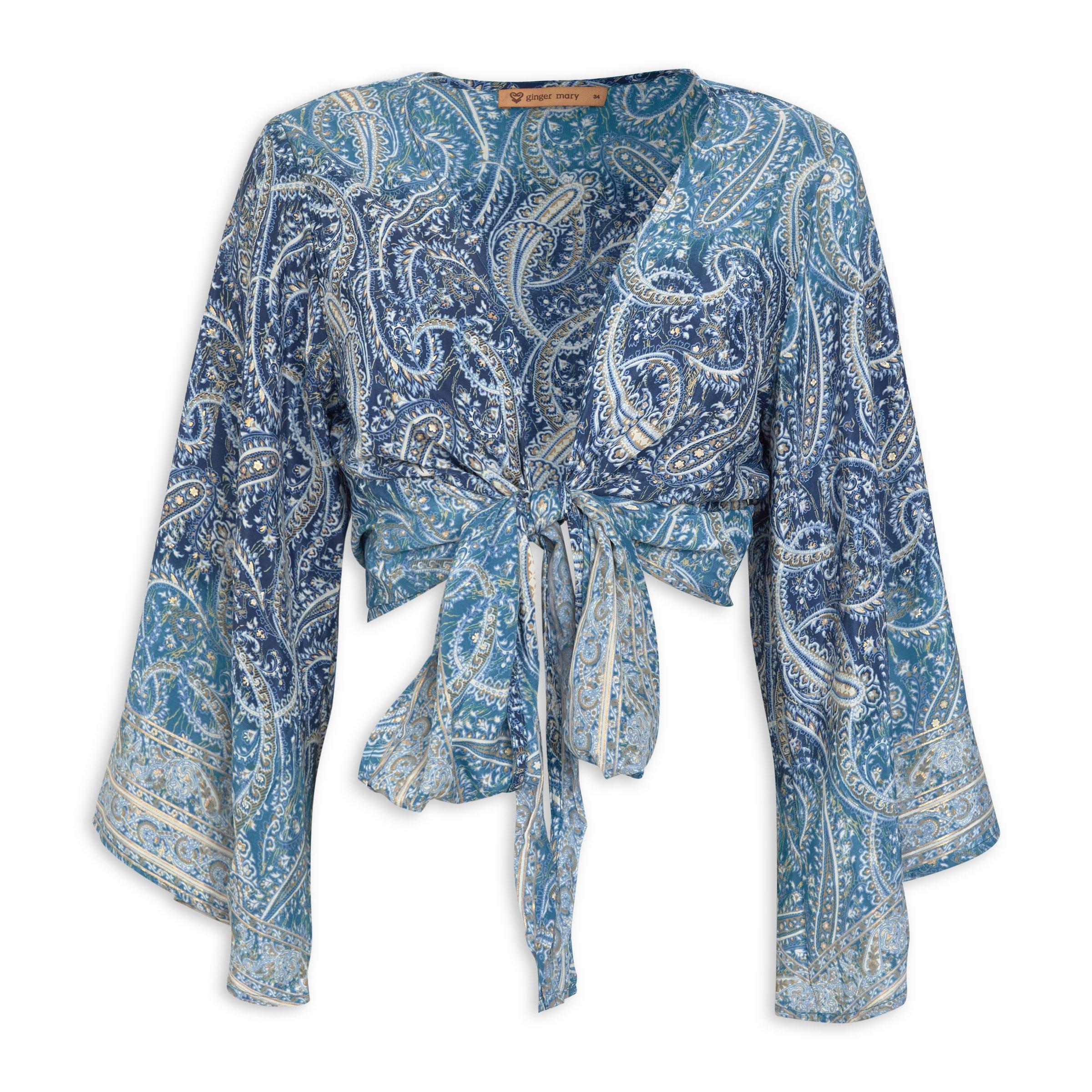 Emporio Armani buy Paisley Tie-Front top