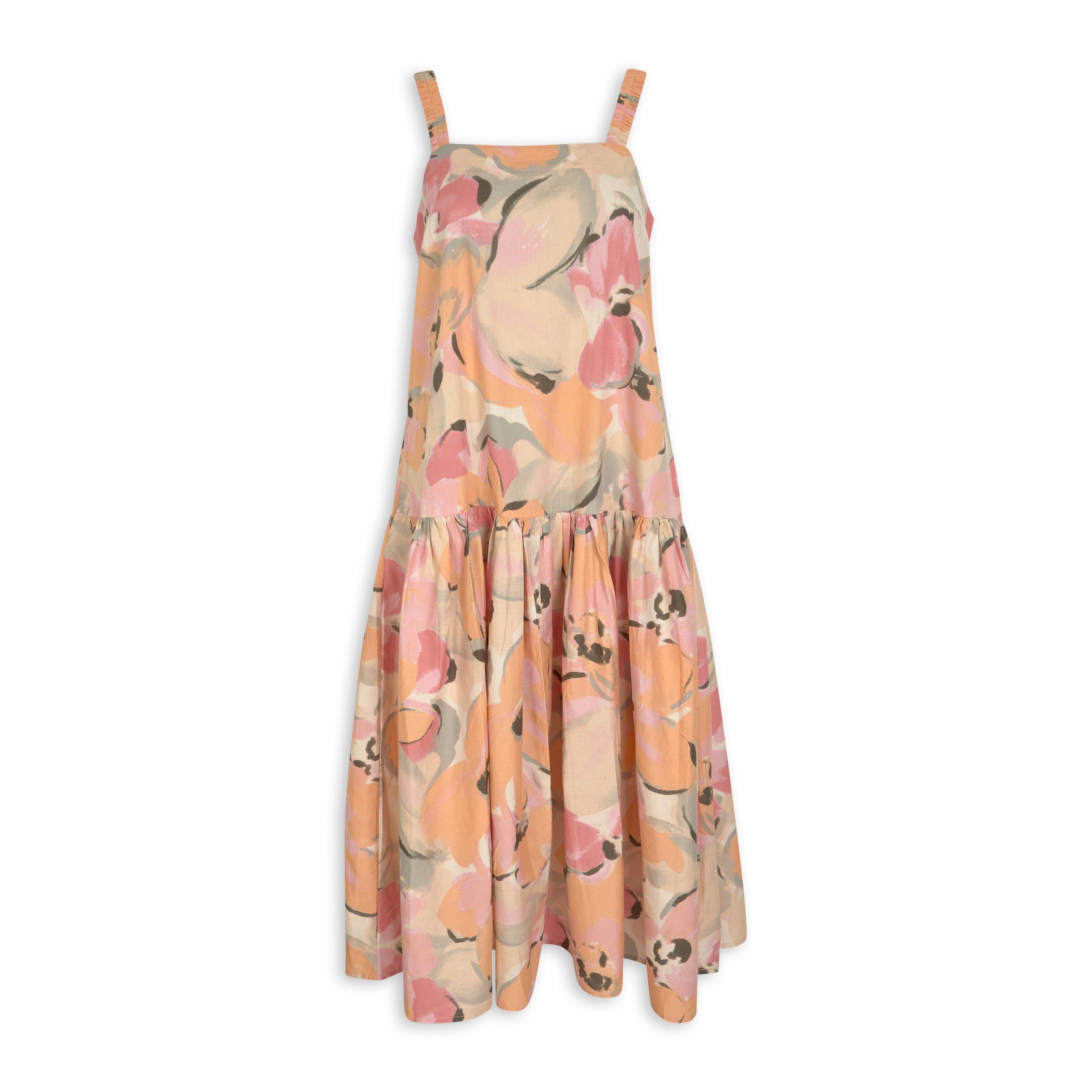 strapless open back dress Pink V-Neck Multi-Colored Floral Beaded Appliqué Long Dress With Lace- main image 0