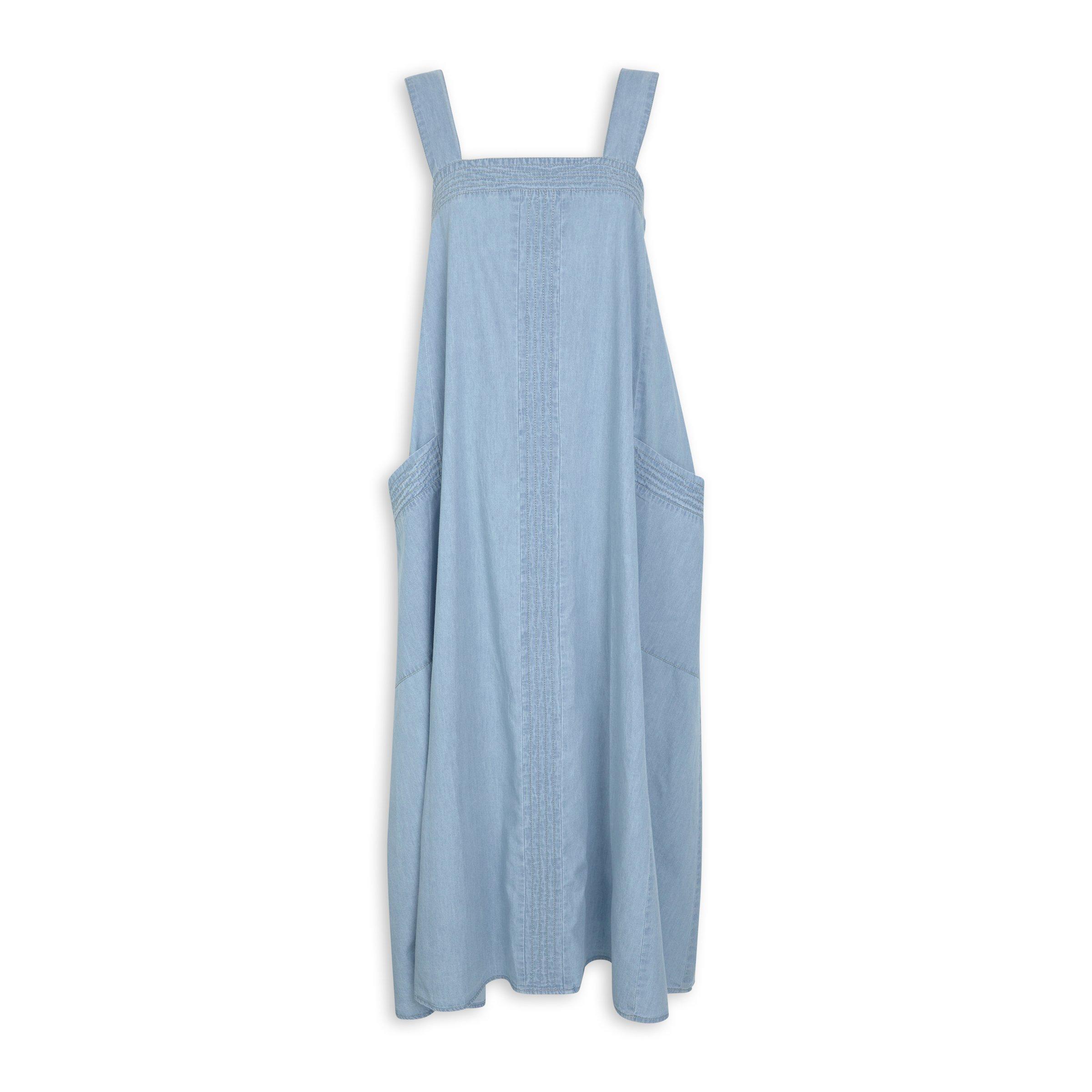 truworths denim dresses Blue Denim Pleated Mini Shirt Dress (3240061)