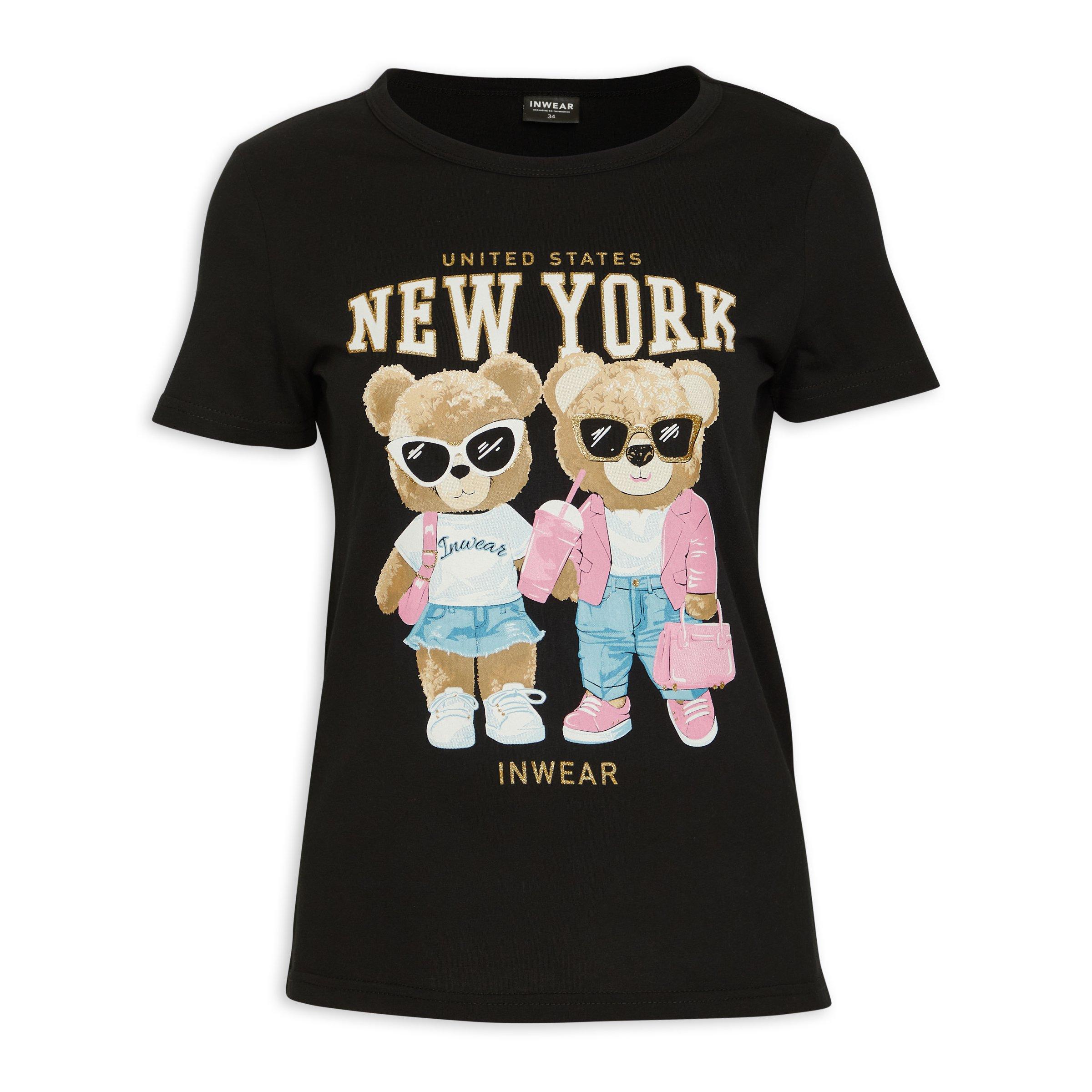 Black Printed Oversize T-shirt 18036