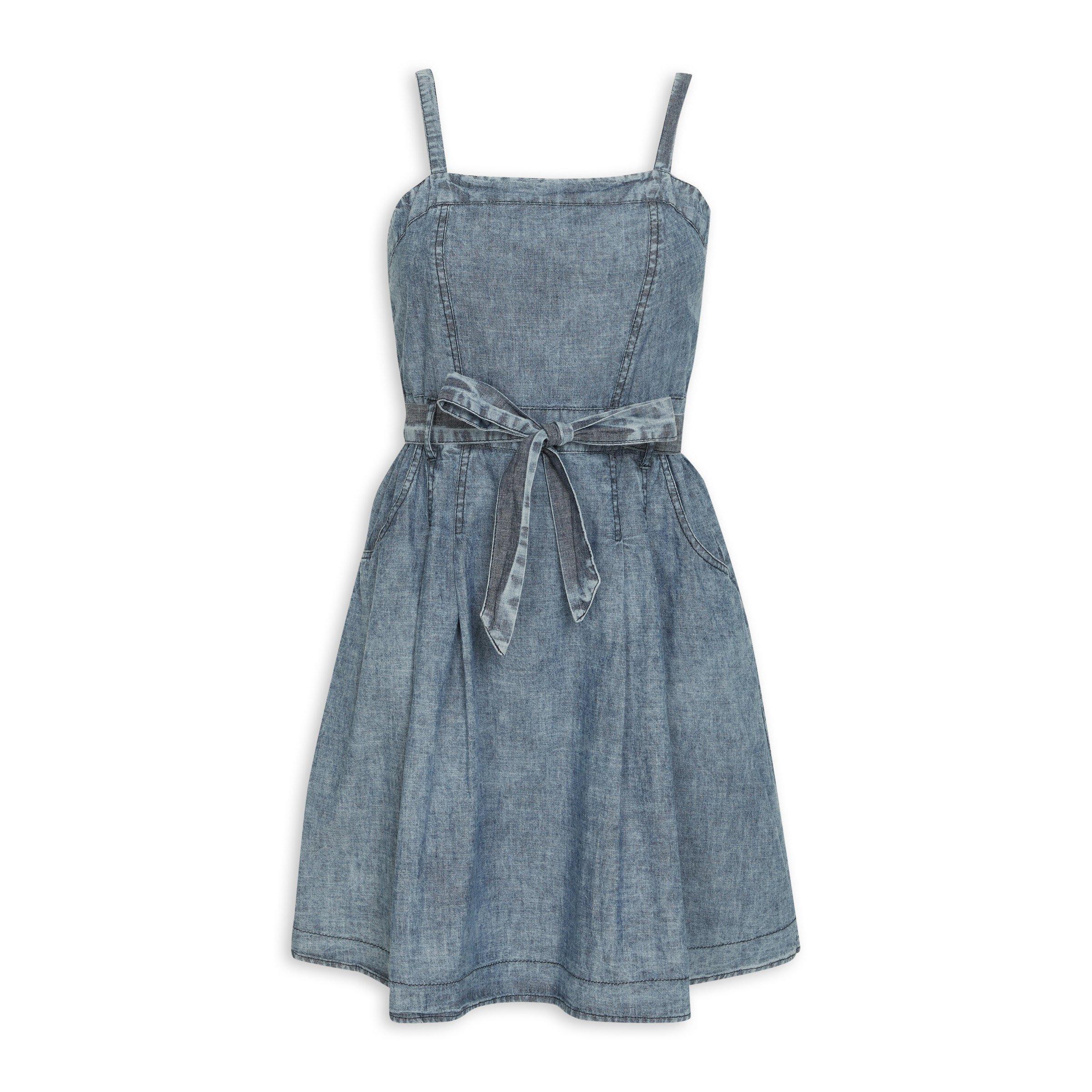 Blue Fit and Flare Denim Dress (3179837) | Inwear