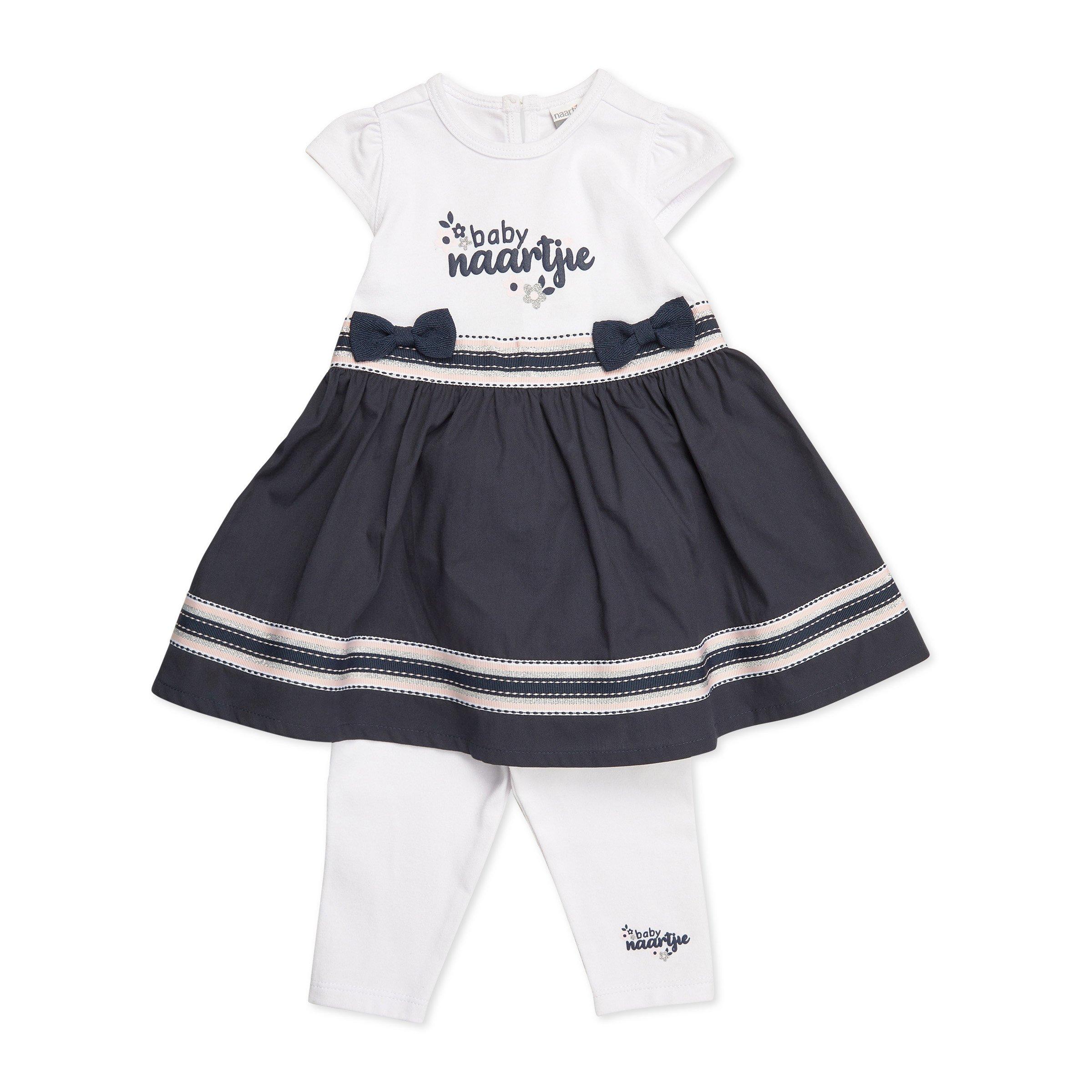 New In Rahigo Girls White & Navy 3 Piece Set main image 1