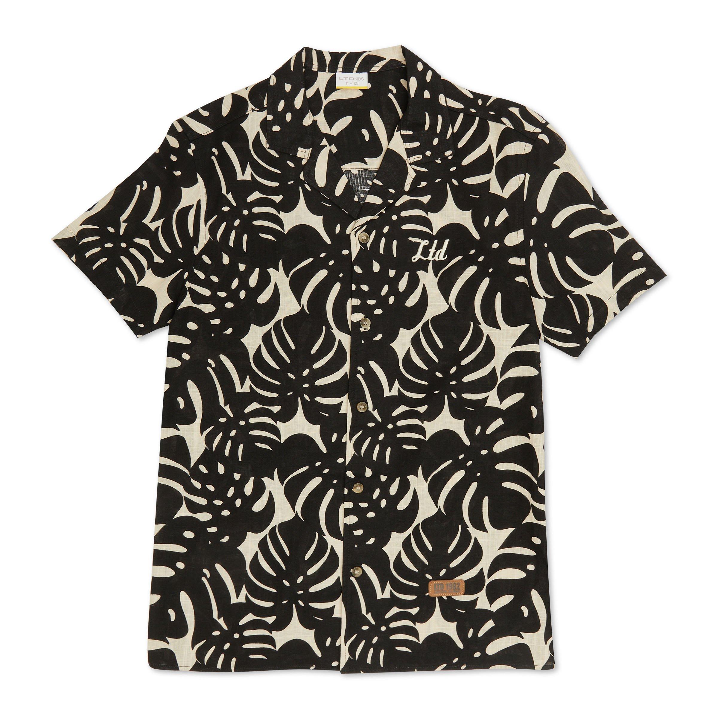 Baby Boy Shirt Full Sleeves Leaf Style In Mustard main image 0