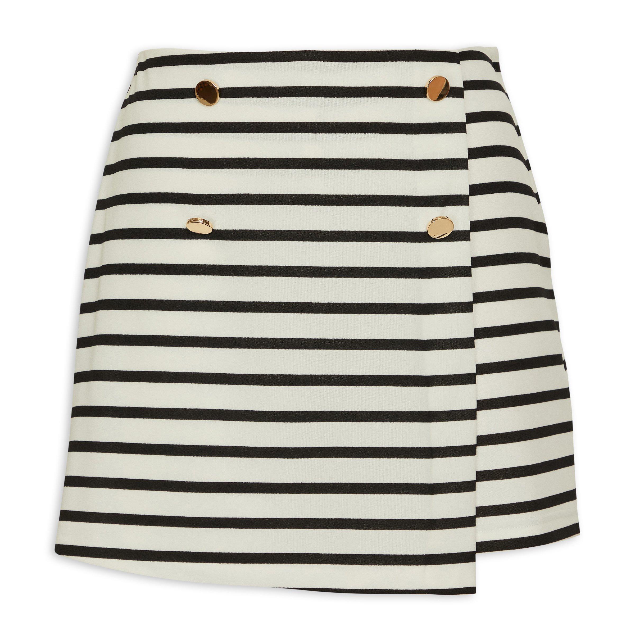 White Printed Skorts