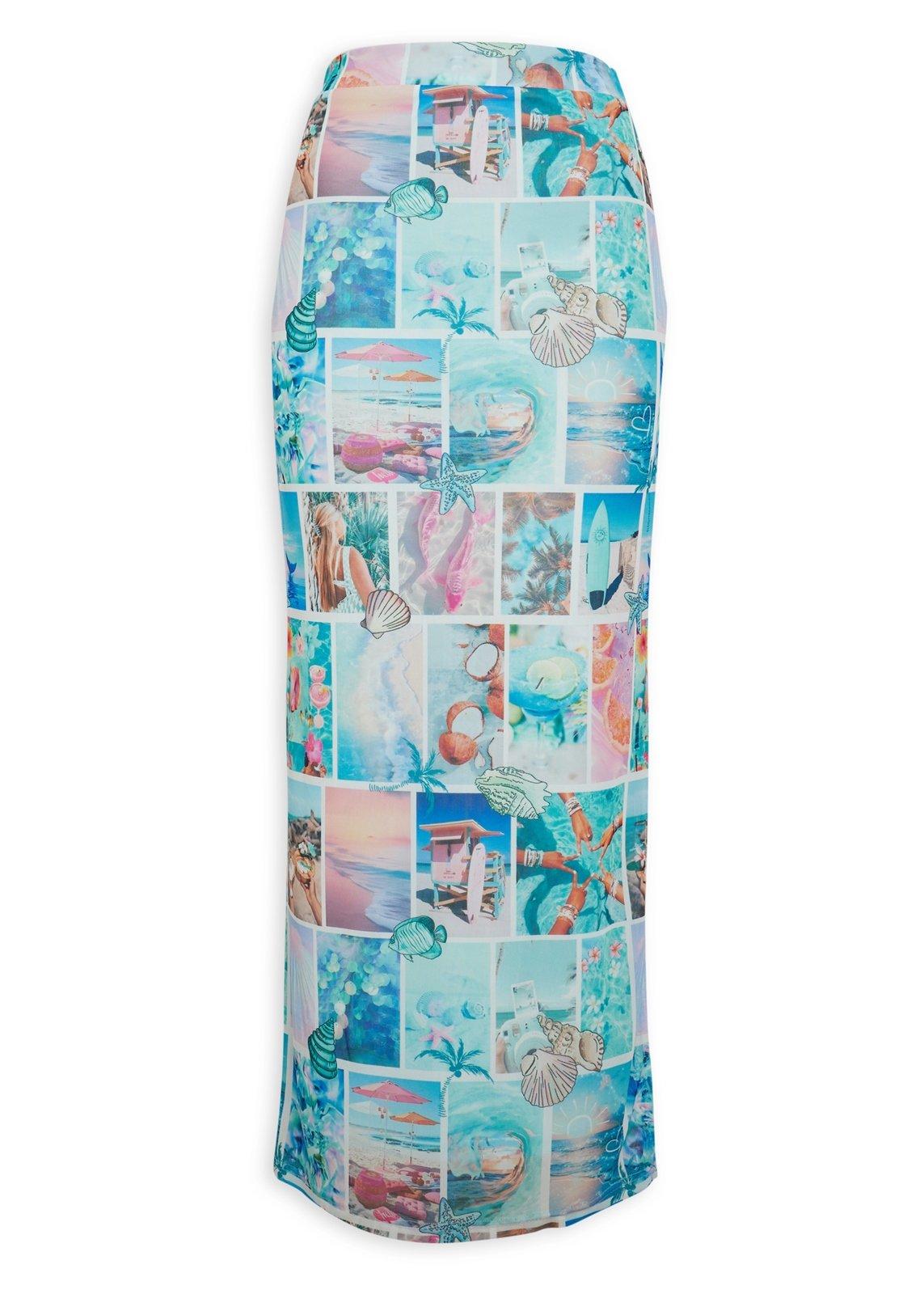 Biserapw Skirt Oceana Graphic Print