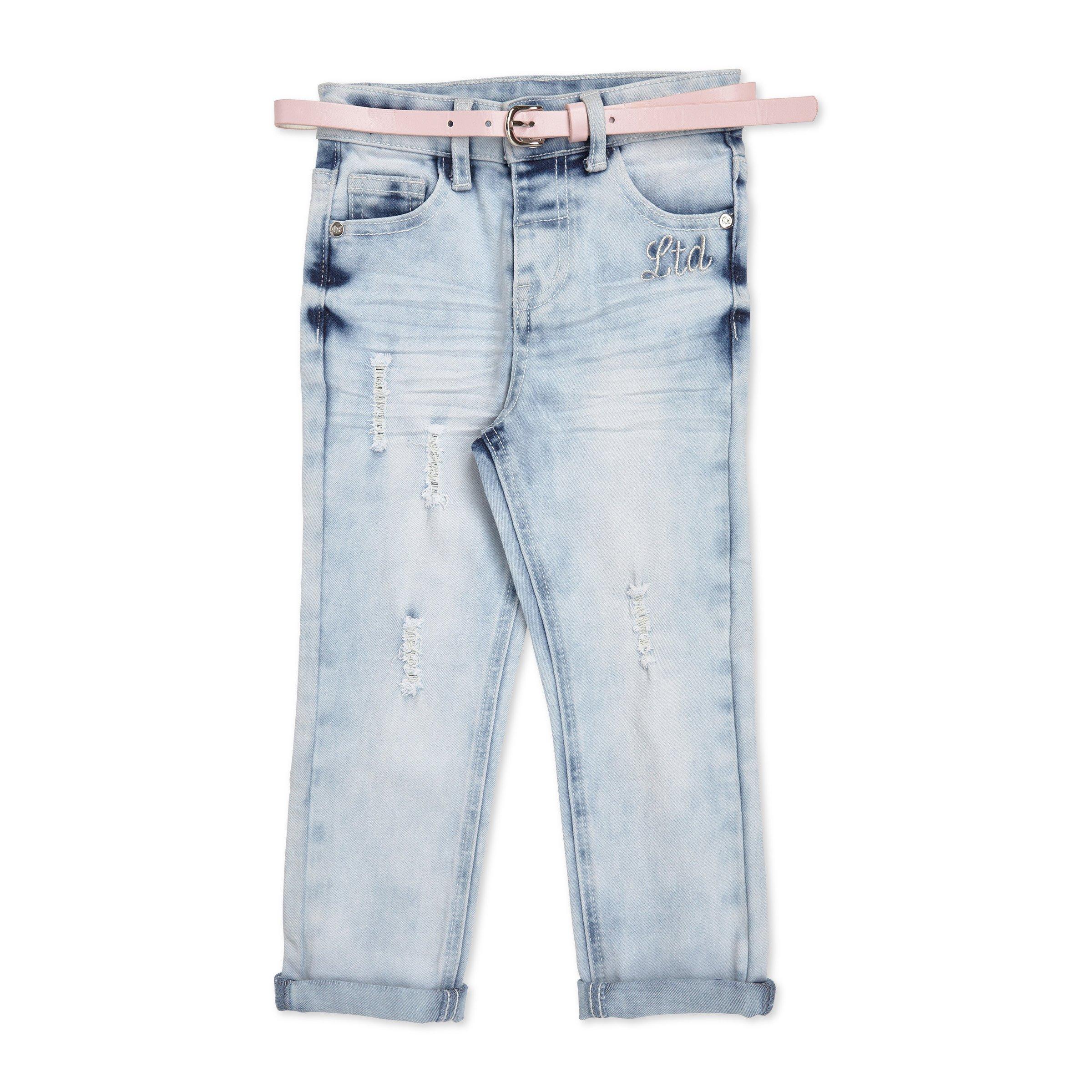 Short Jean Fille Bleu Taille 9/10 - Occasion Très Bon état, Sans Marque