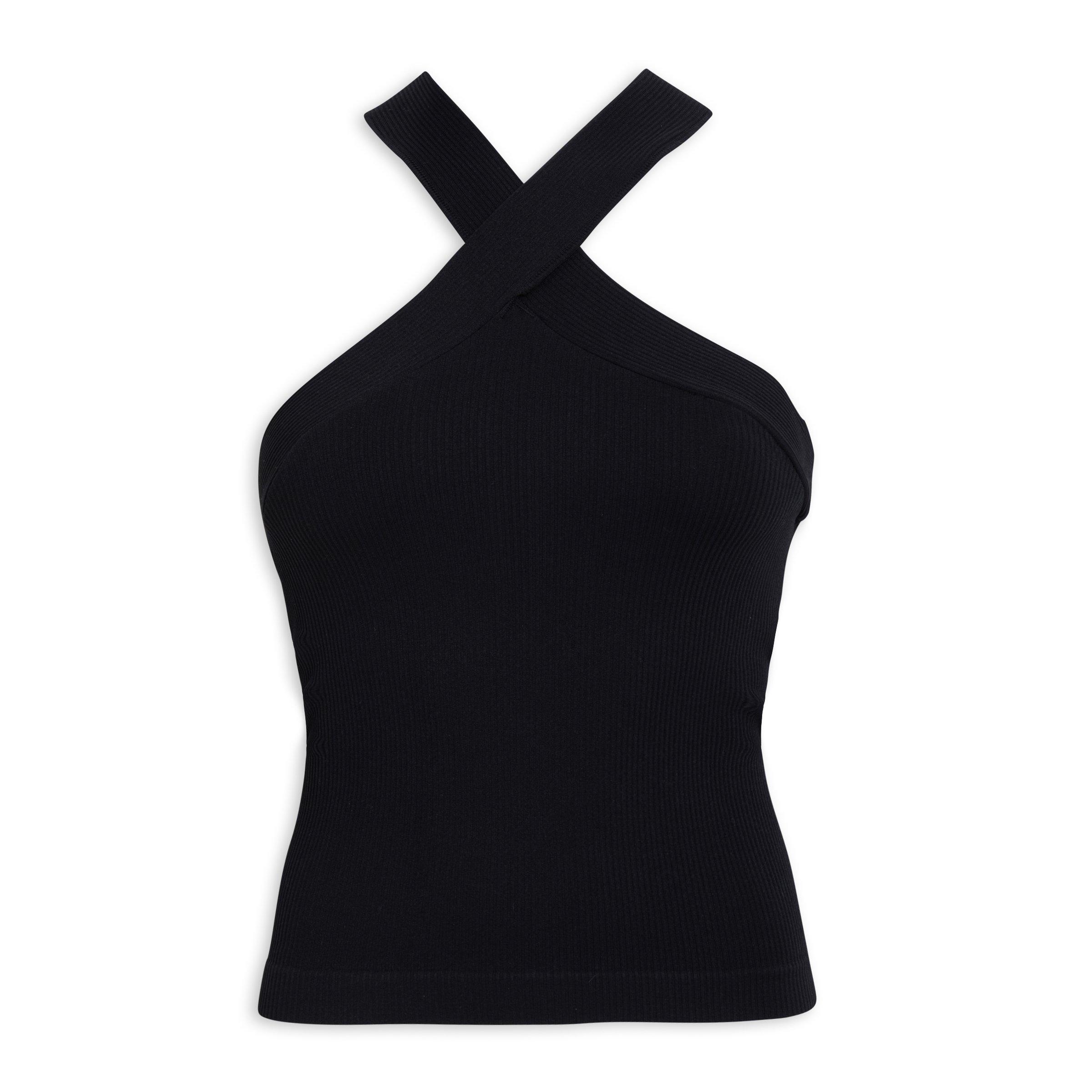 Black Halter Neck Top (3182986) | Identity