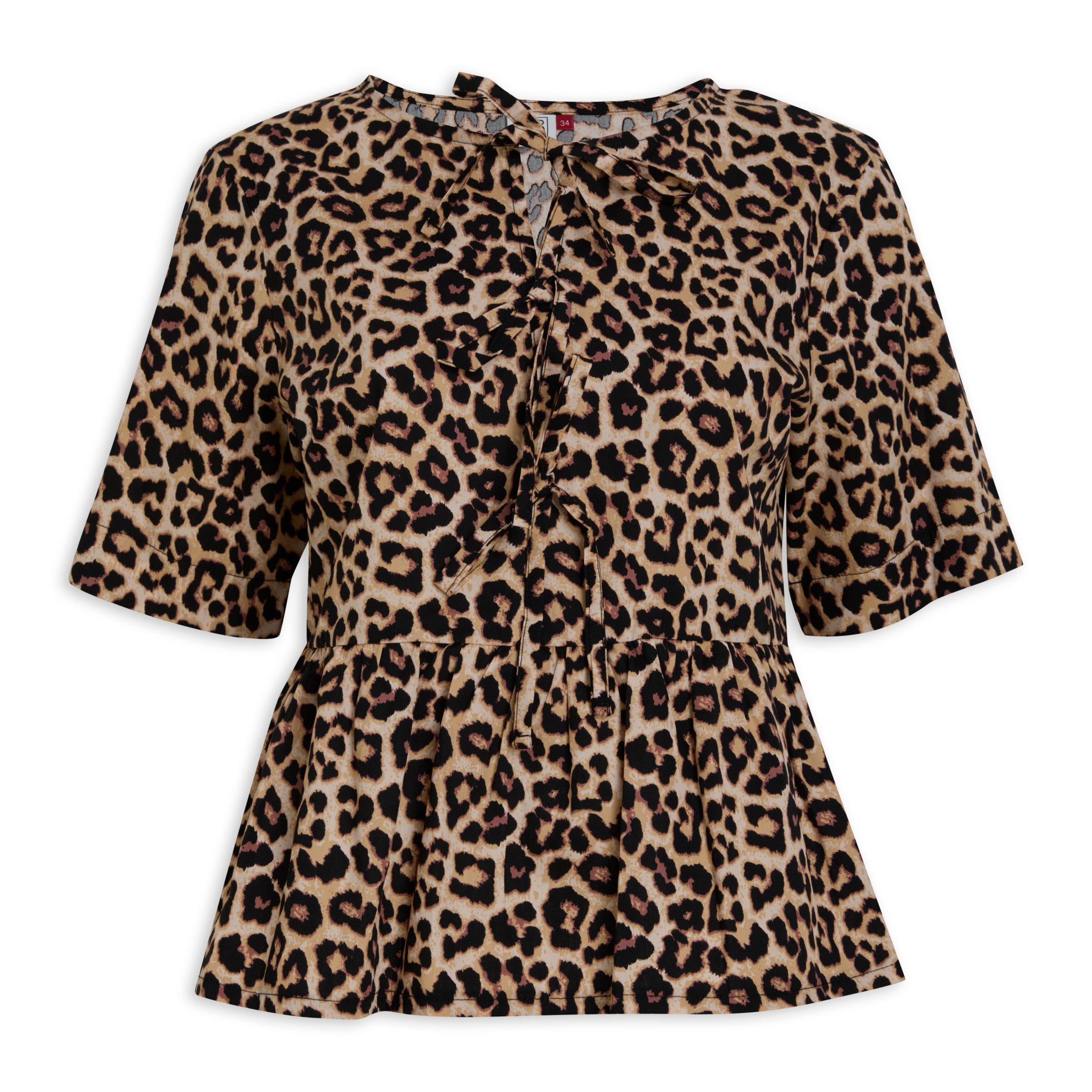 PF Animal Print Crossed Back Top main image 0