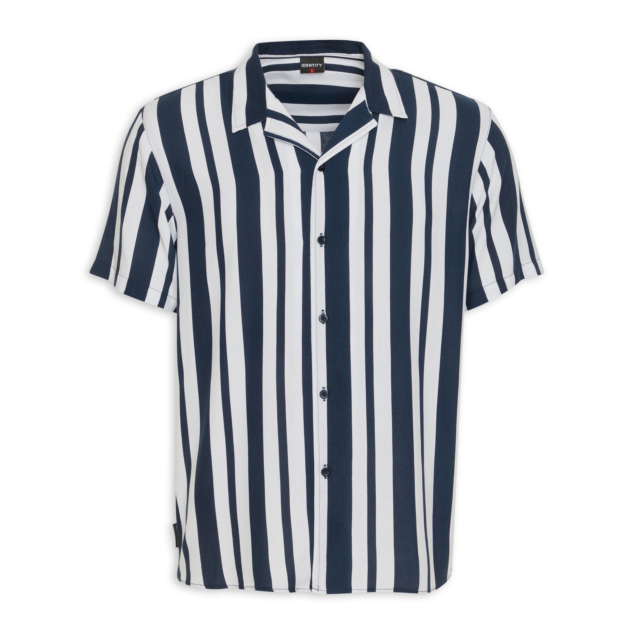 Navy and White Striped Shirt (3183228) | Identity
