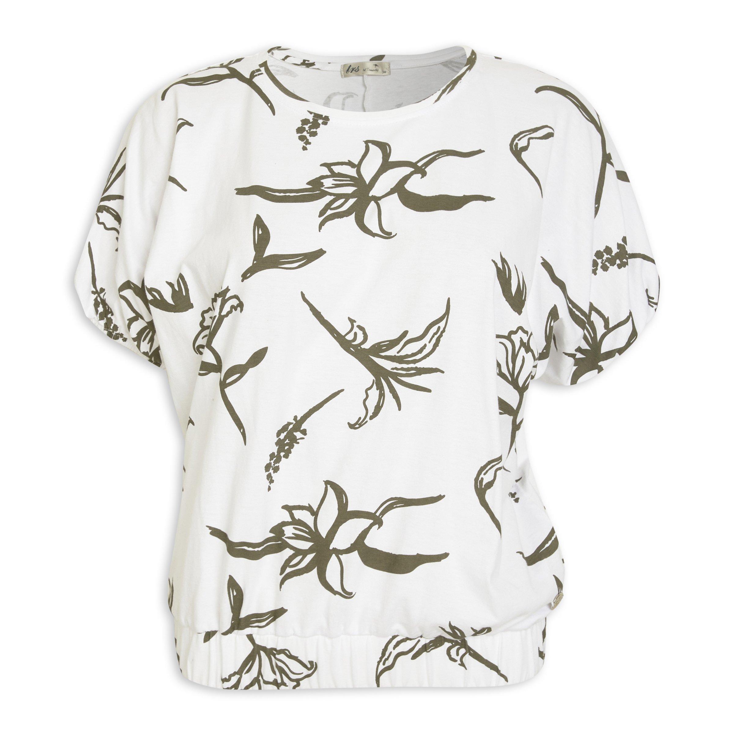 Puff Sleeve Multi Color Print Top FTM2359-7 main image 0