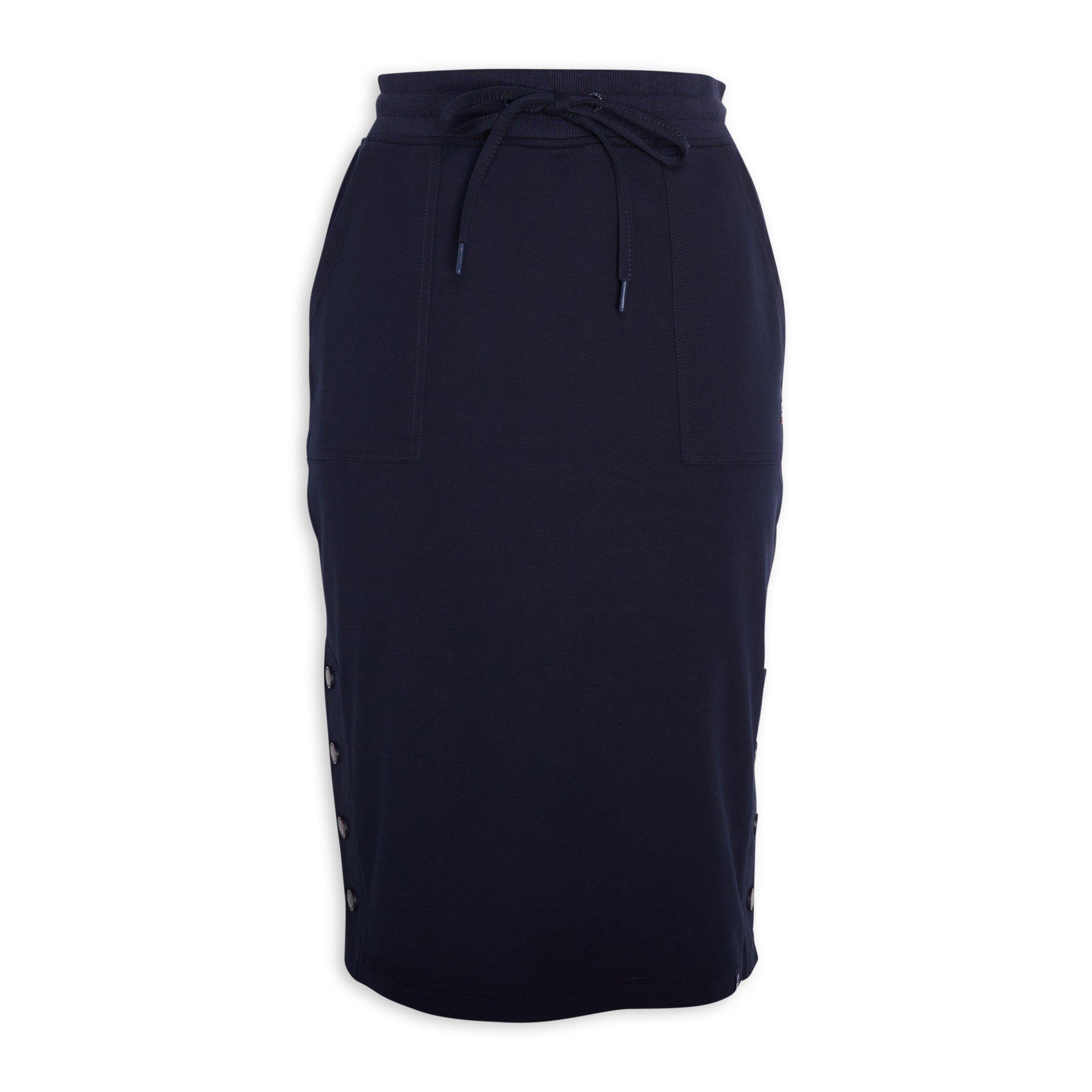 Navy Skirt with Button Detail (3184243) | Daniel Hechter