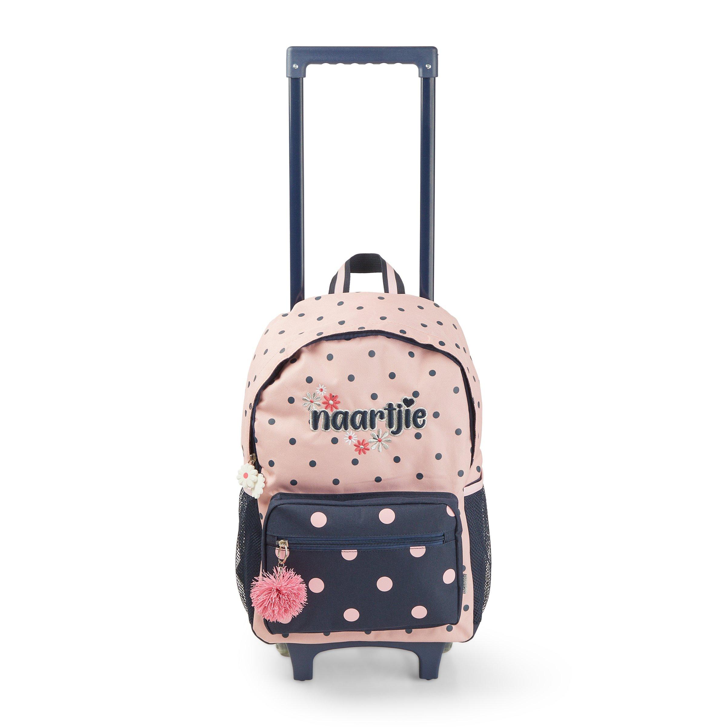 Girls Pink Wheelie Backpack (3184348) Naartjie