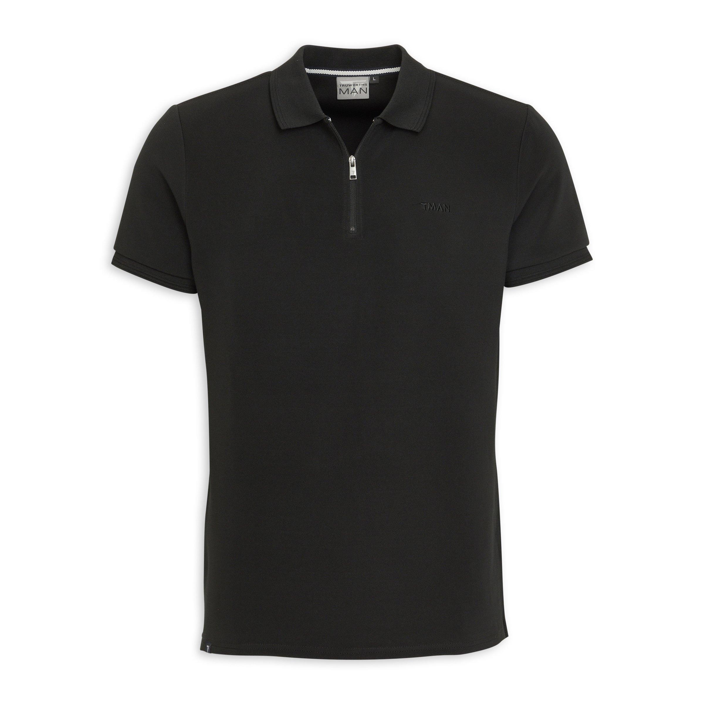 Black Golfer Shirt (3184442) Truworths Man