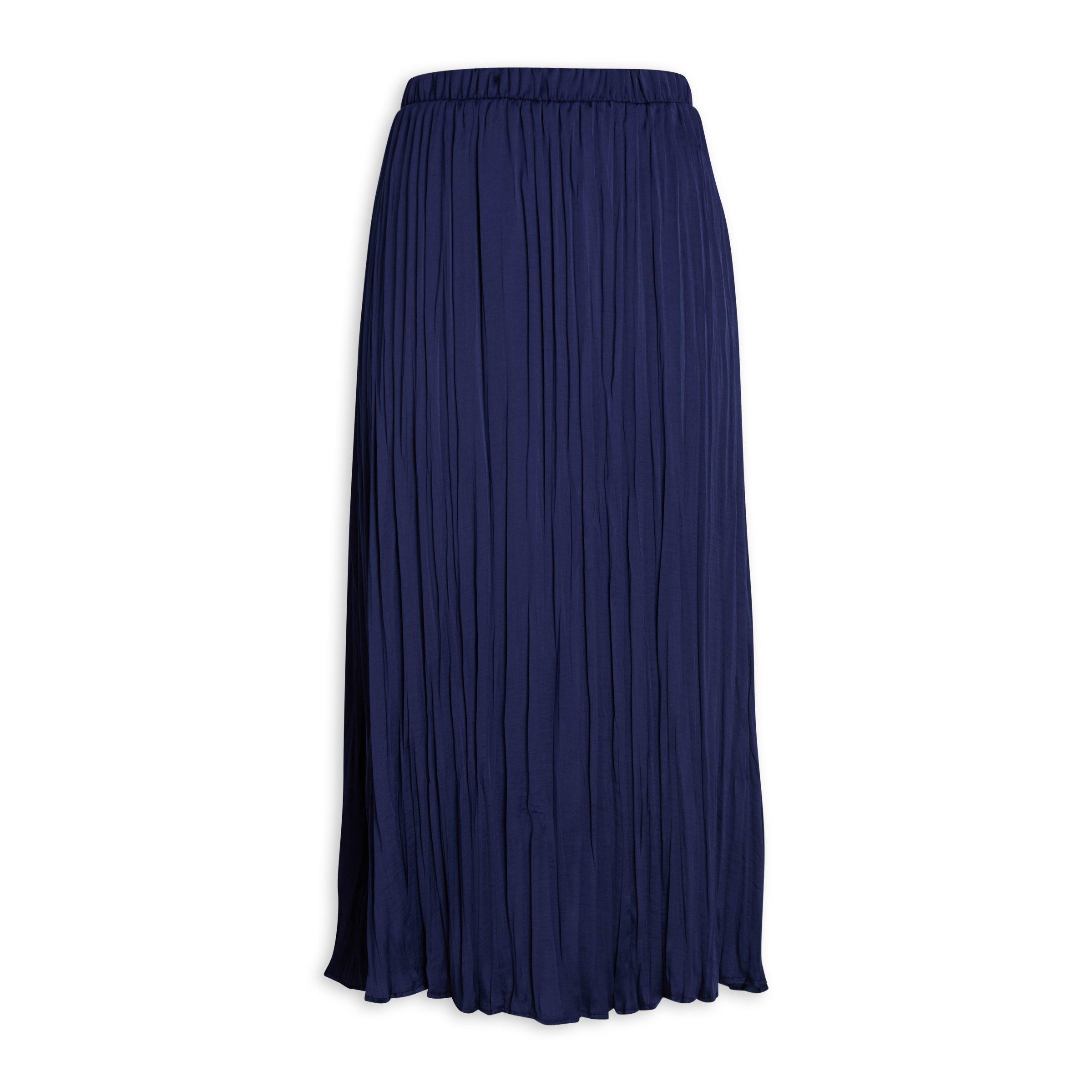 Knife Pleated Skirt- Navy main image 0