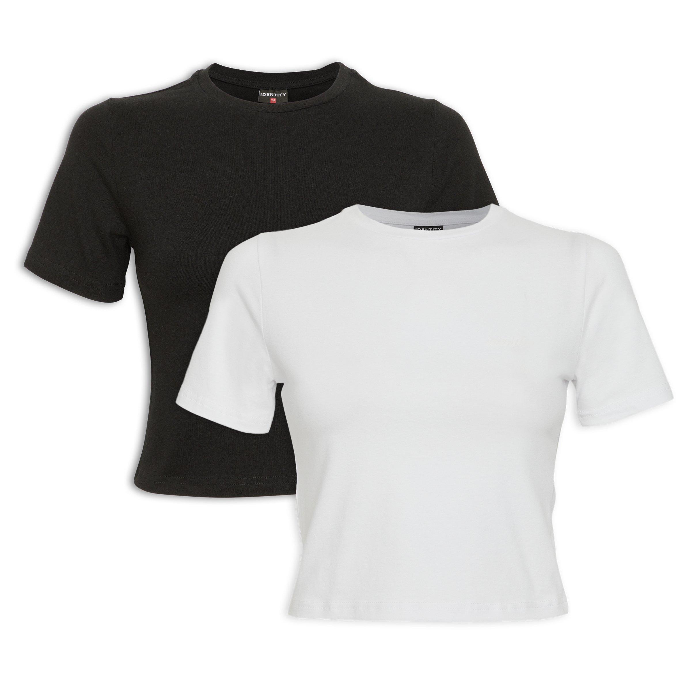 2-pack Cropped T-shirts (3184625) | Identity