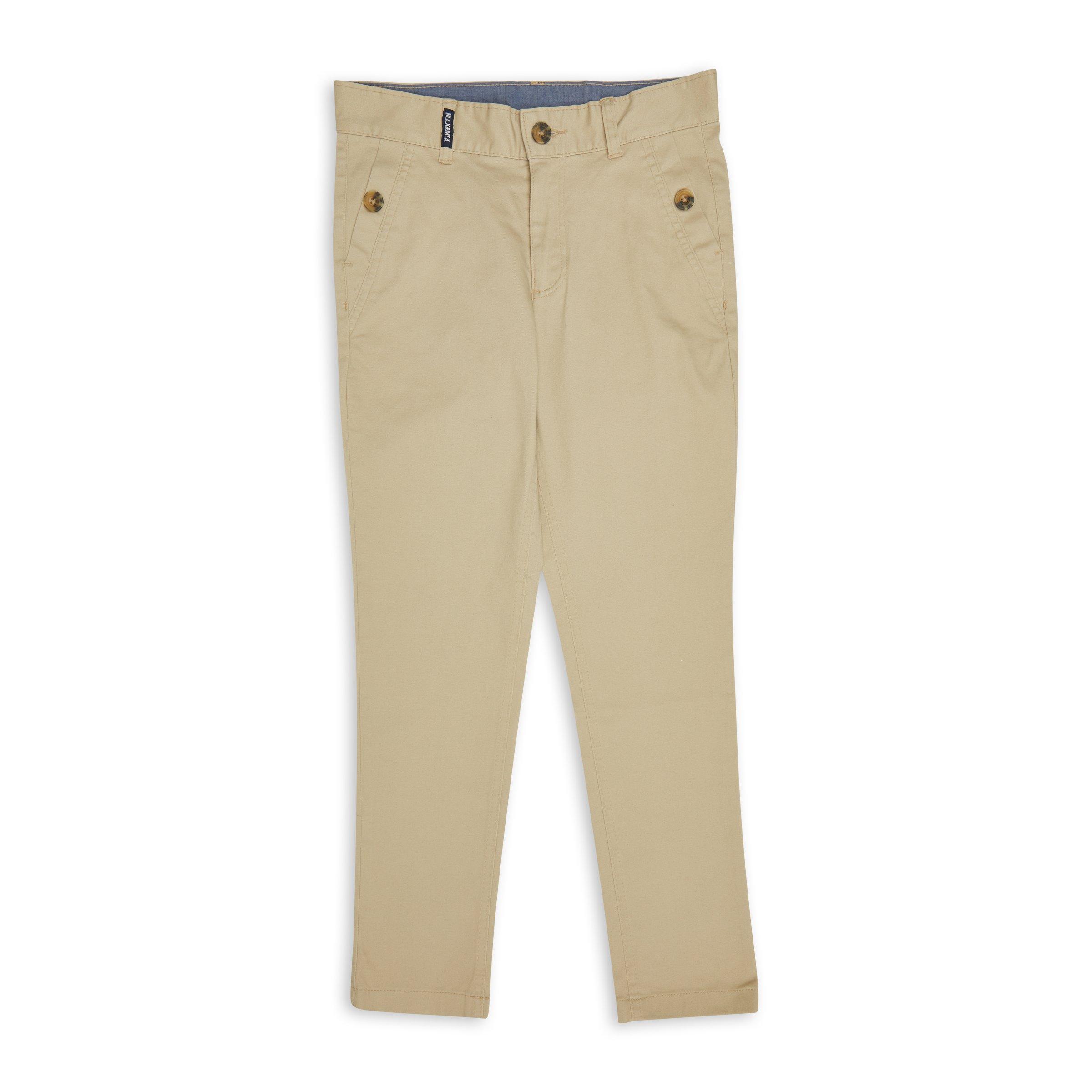 Boys Beige Chino Pants