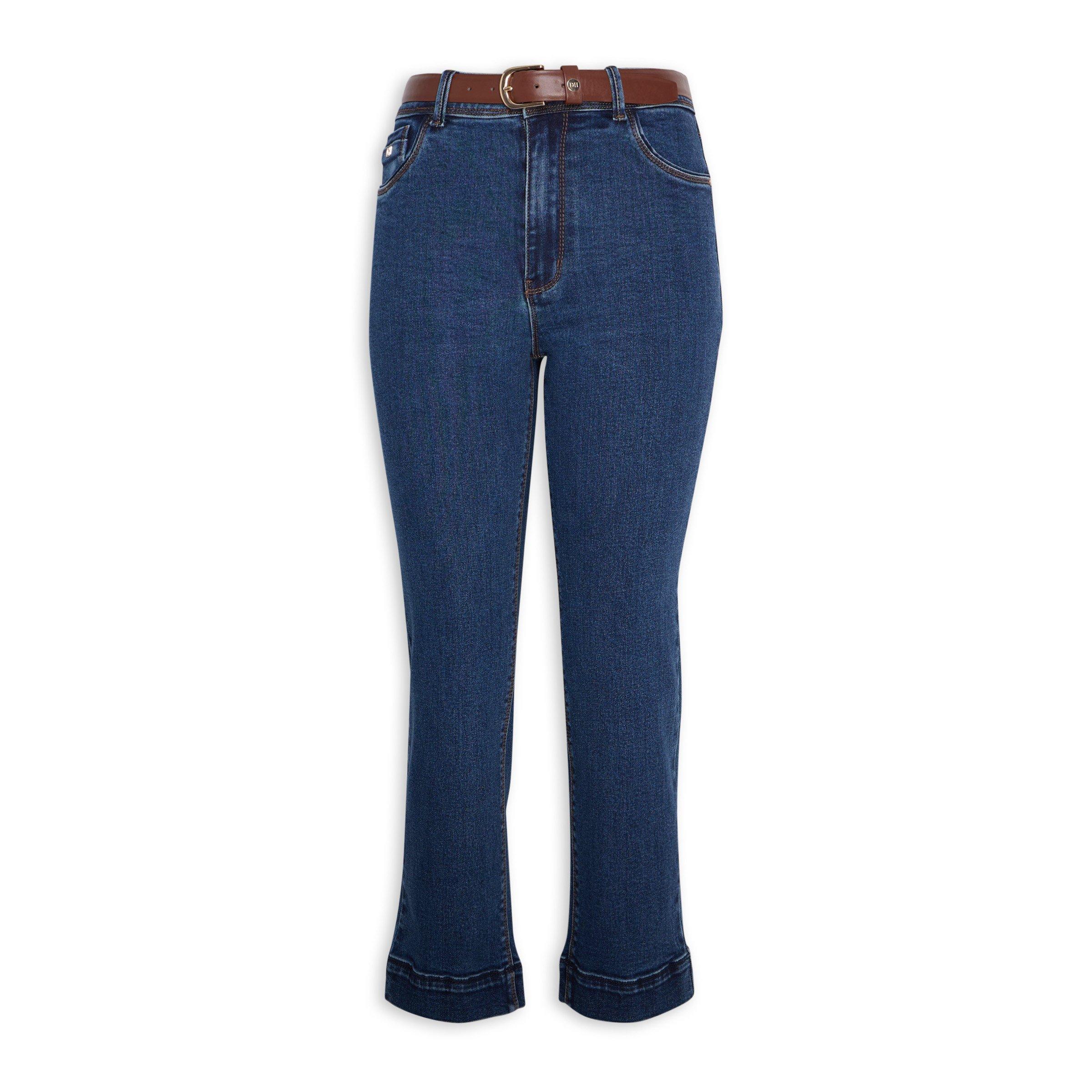 Navy Belted Straight Leg Jeans (3184839) | Daniel Hechter