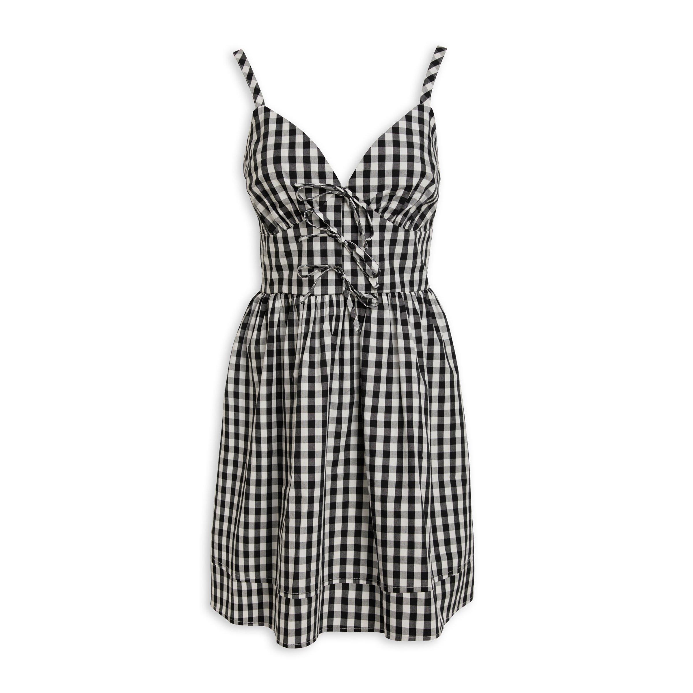 Black and White Gingham Print Dress (3184920) | Identity Black and White Gingham Print Dress (3184920) | Identity