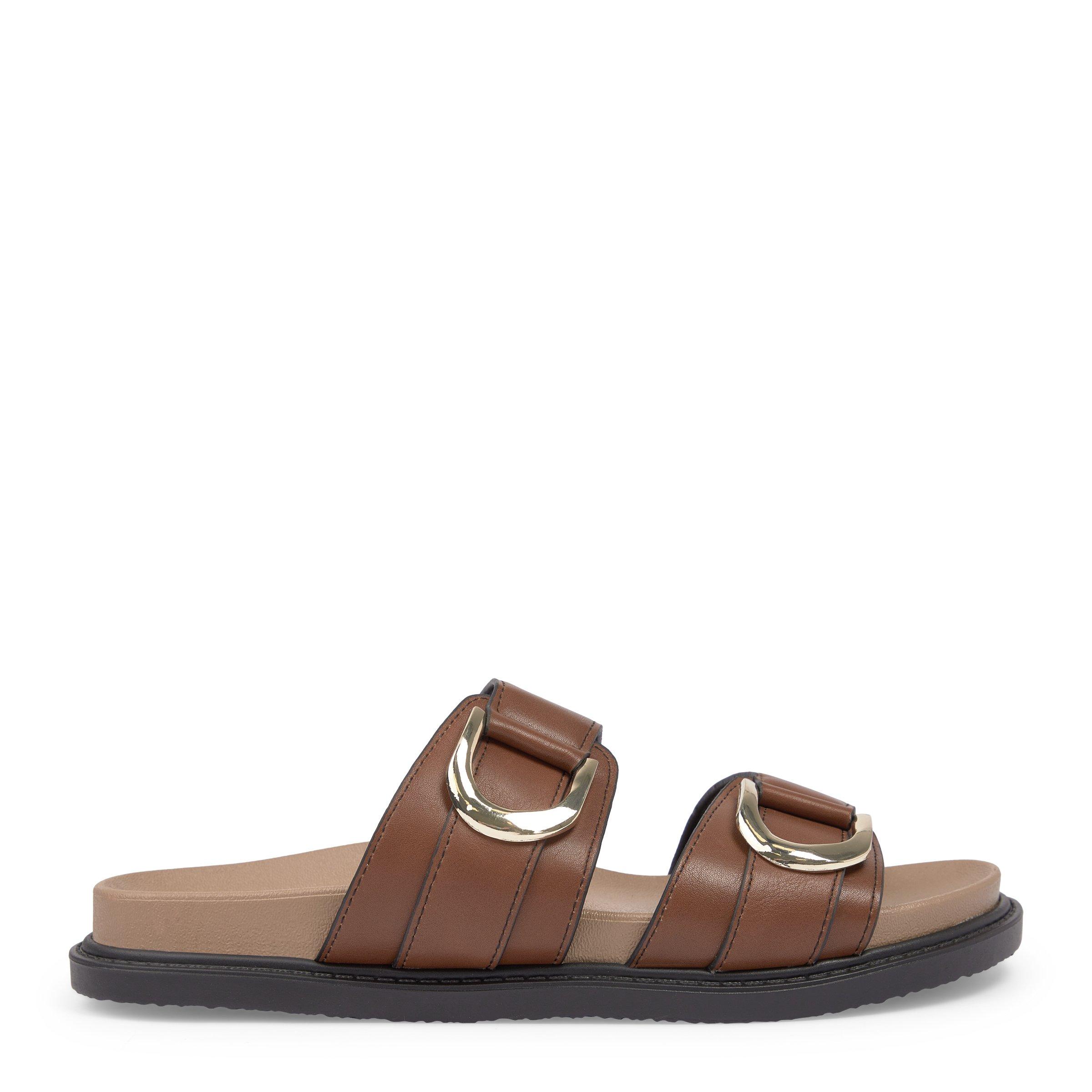 Double C Classic One-Strap Sandals White Sky Blue Lambskin