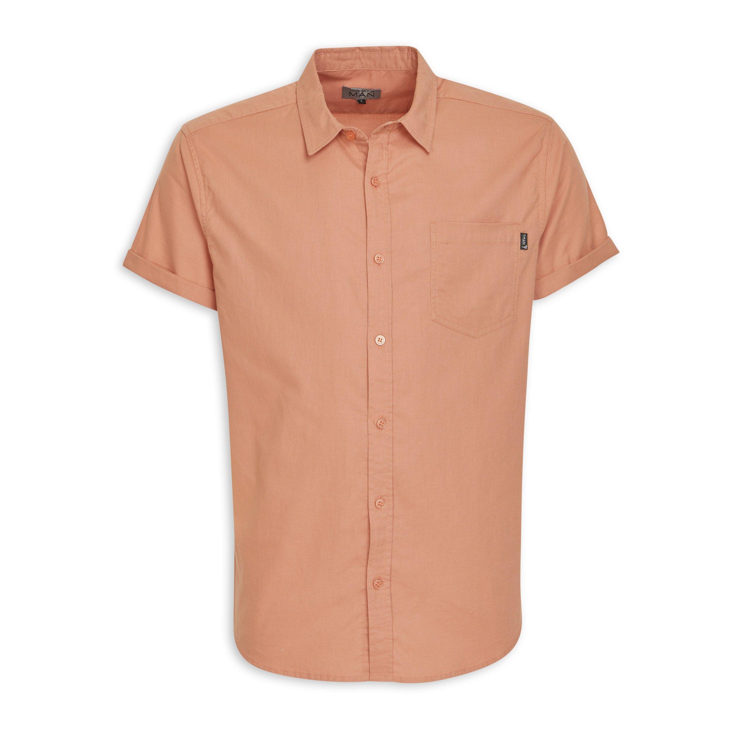 Pink Slim Straight Fit Regular Collar Long Sleeves Men's Shirt by Being Human Clothing