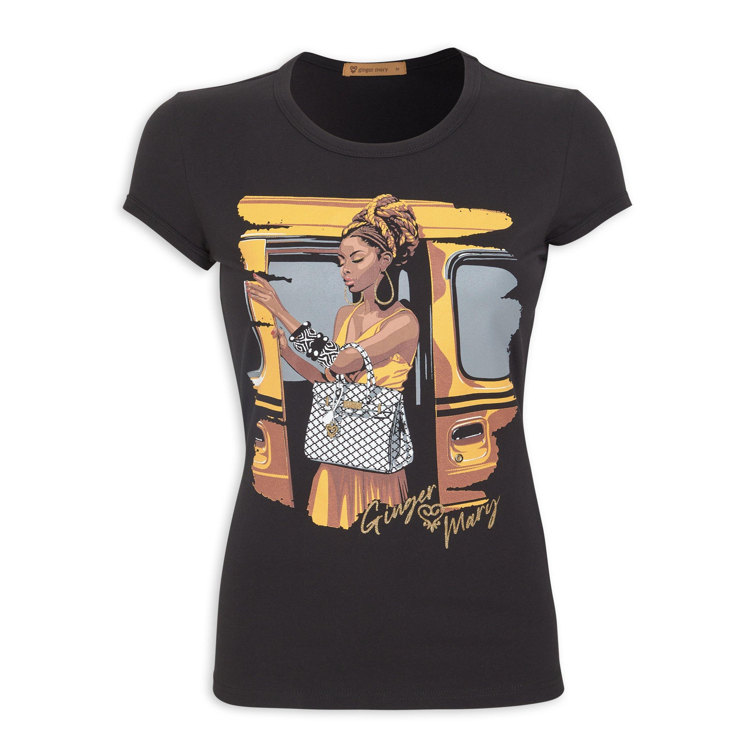 Black Graphic T-shirt (3185430) Ginger Mary