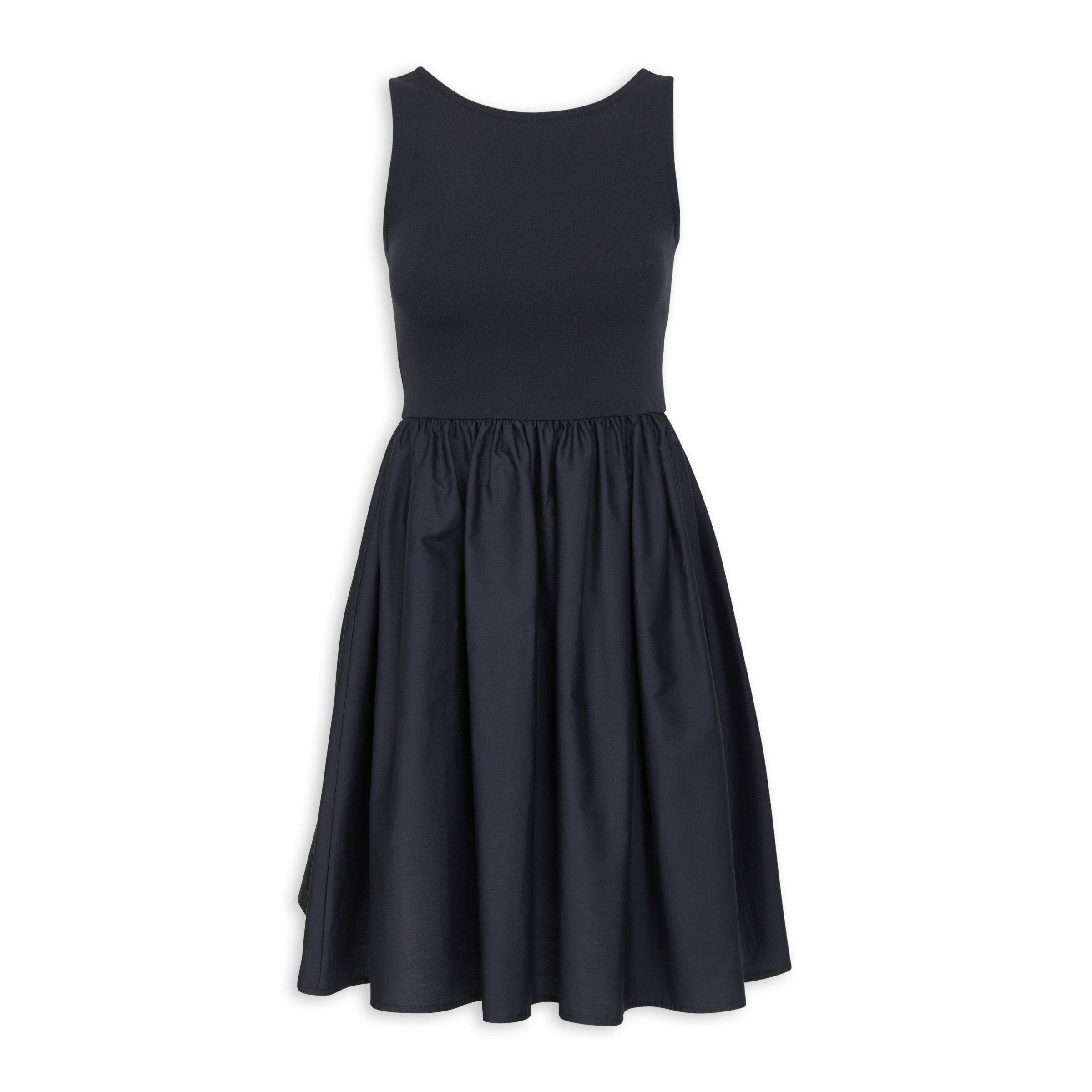 Navy Fit and Flare Dress - Sold Out main image 1