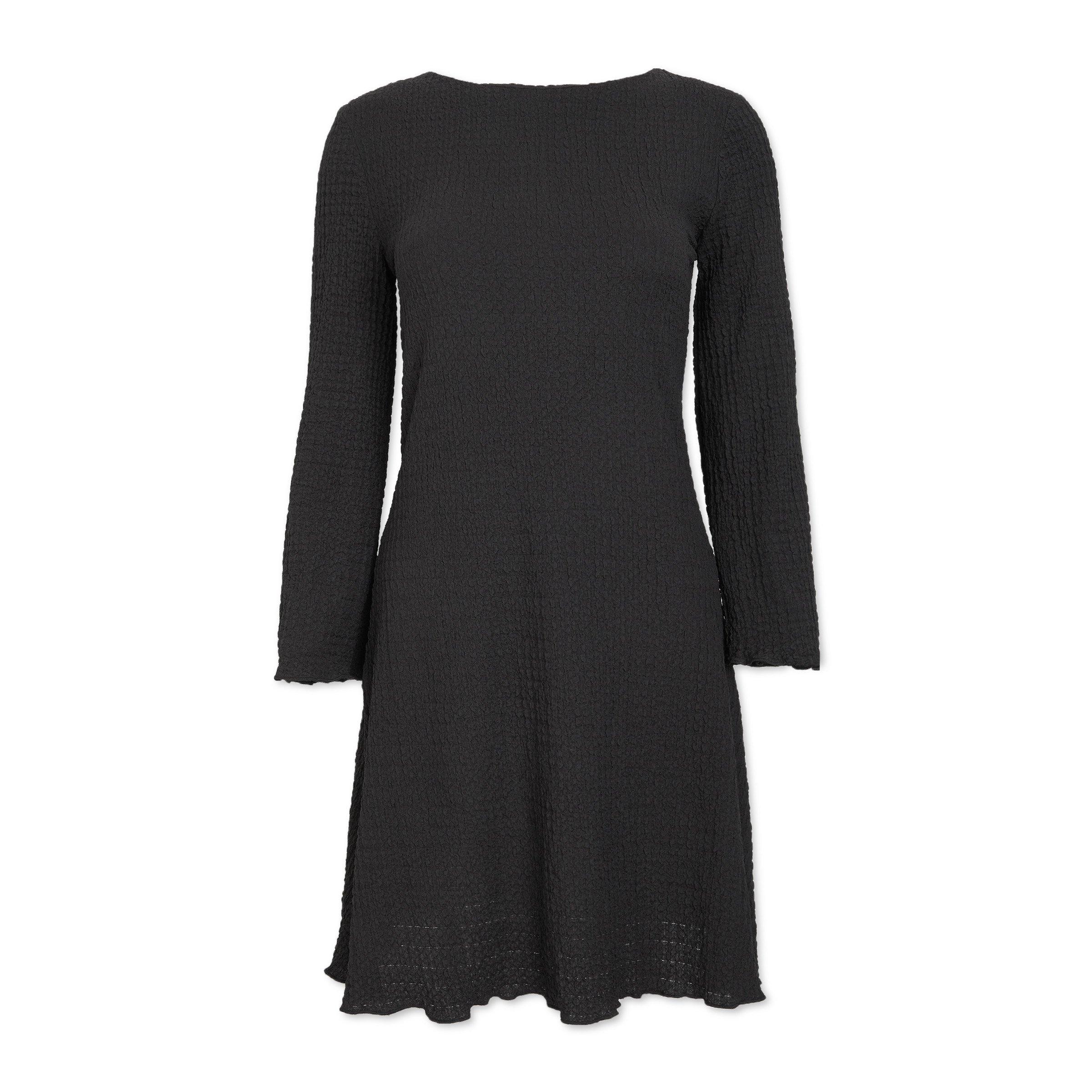 Black Textured A-line Dress (3185661) | Inwear