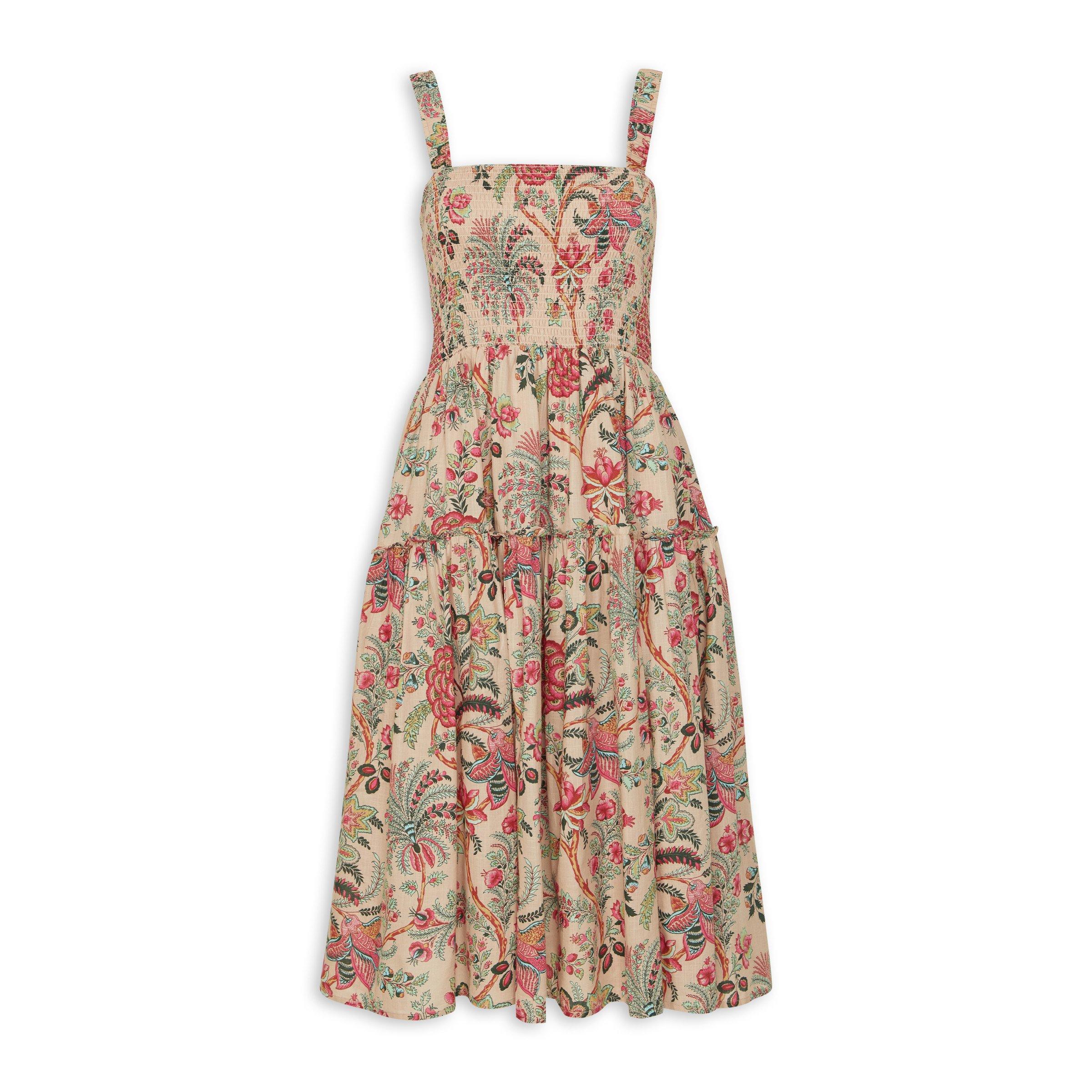 Floral Dress Truworths Casual Wear Orange Tropical Print Dress (3186292) TRS Floral Dress Truworths Casual Wear Orange Tropical Print Dress (3186292) TRS