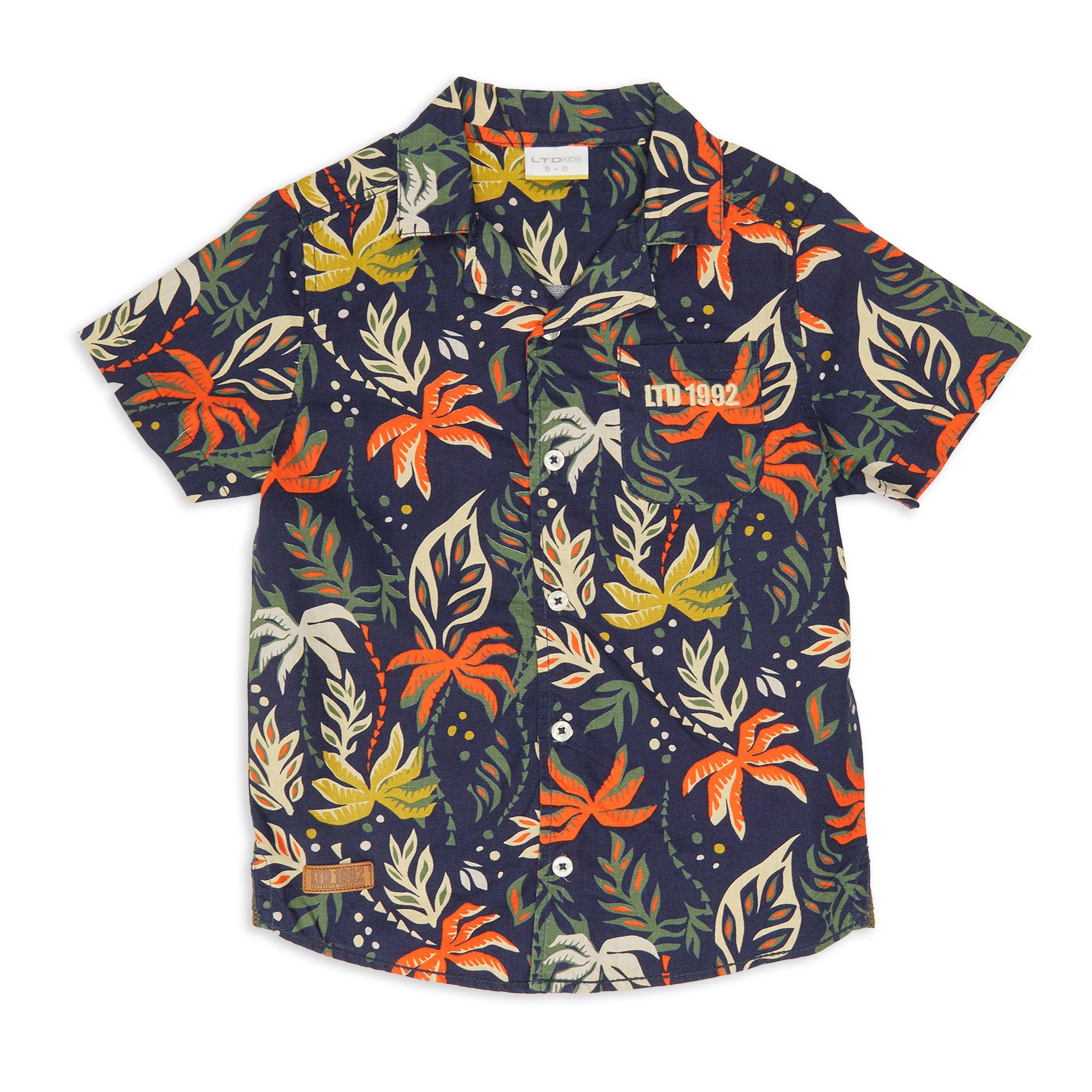 Most Stylish Double Shirt For Baby Boy In Leaves Printed Design Cotton Stuff Brown Color
