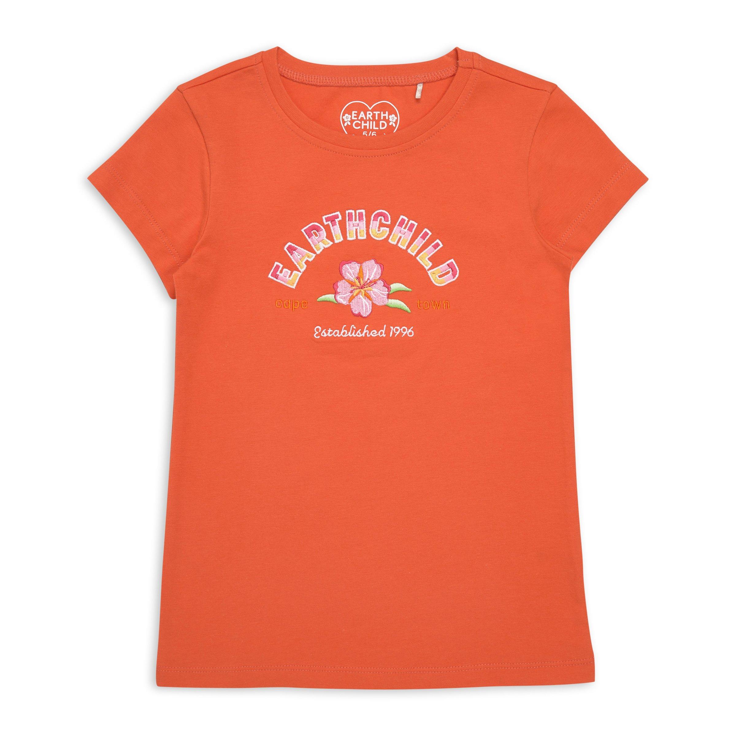 Kid Girls Orange T-shirt (3186290) Earthchild