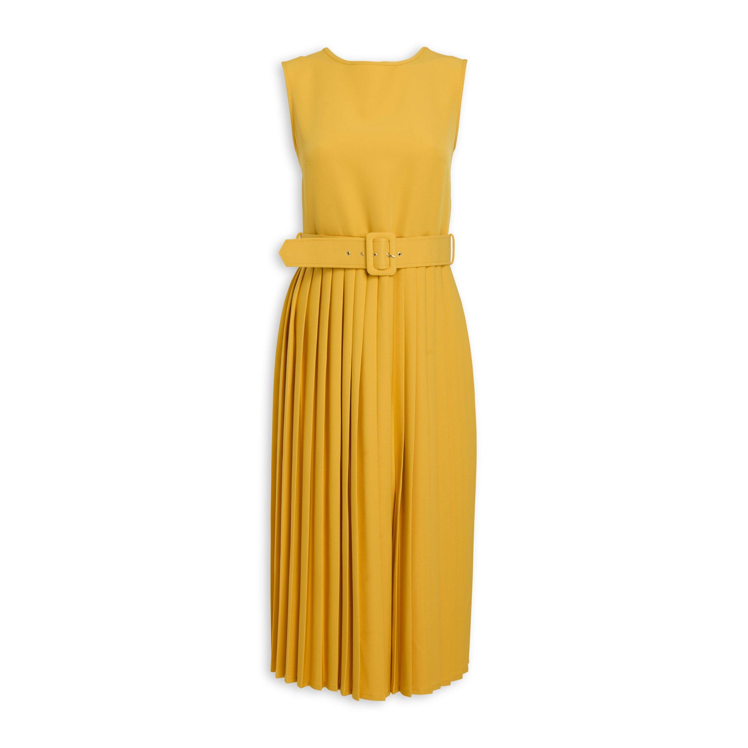 Yellow Pleated Dress (3186915) Truworths