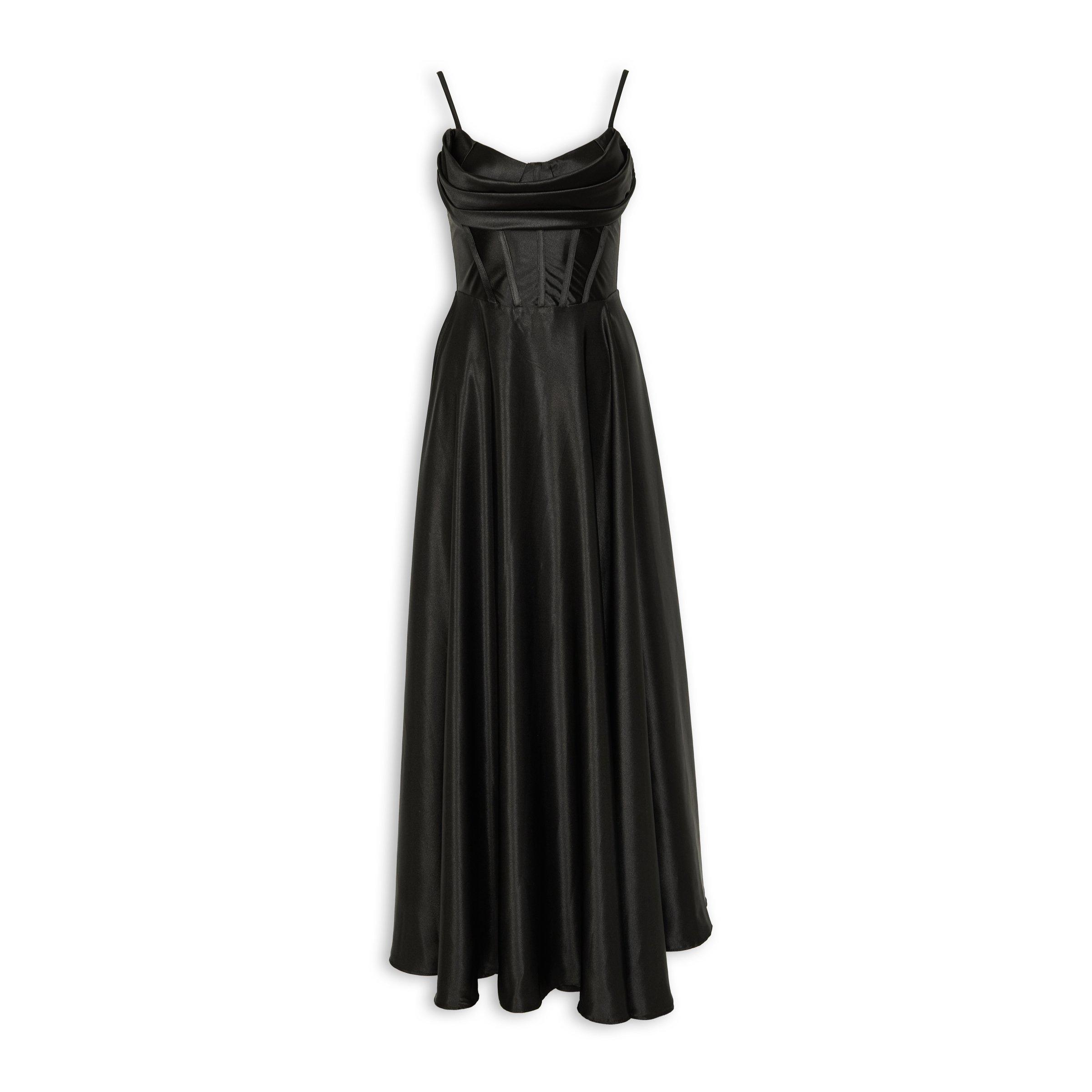 Black Satin Corset Dress (3187066) | RSVP