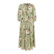 Sage Green Tiered Floral Dress 3187219 Truworths