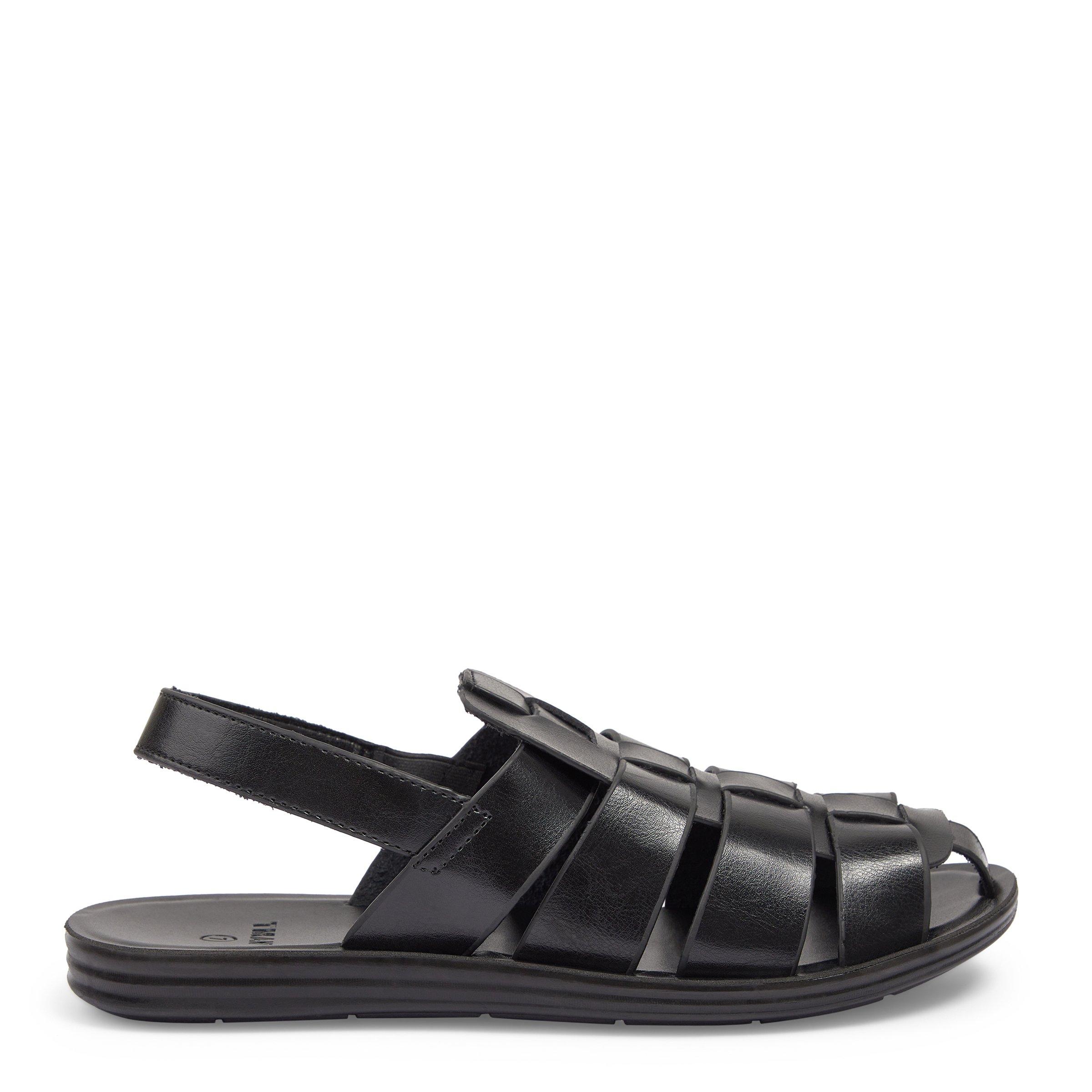 Black Braided Fisherman Sandal