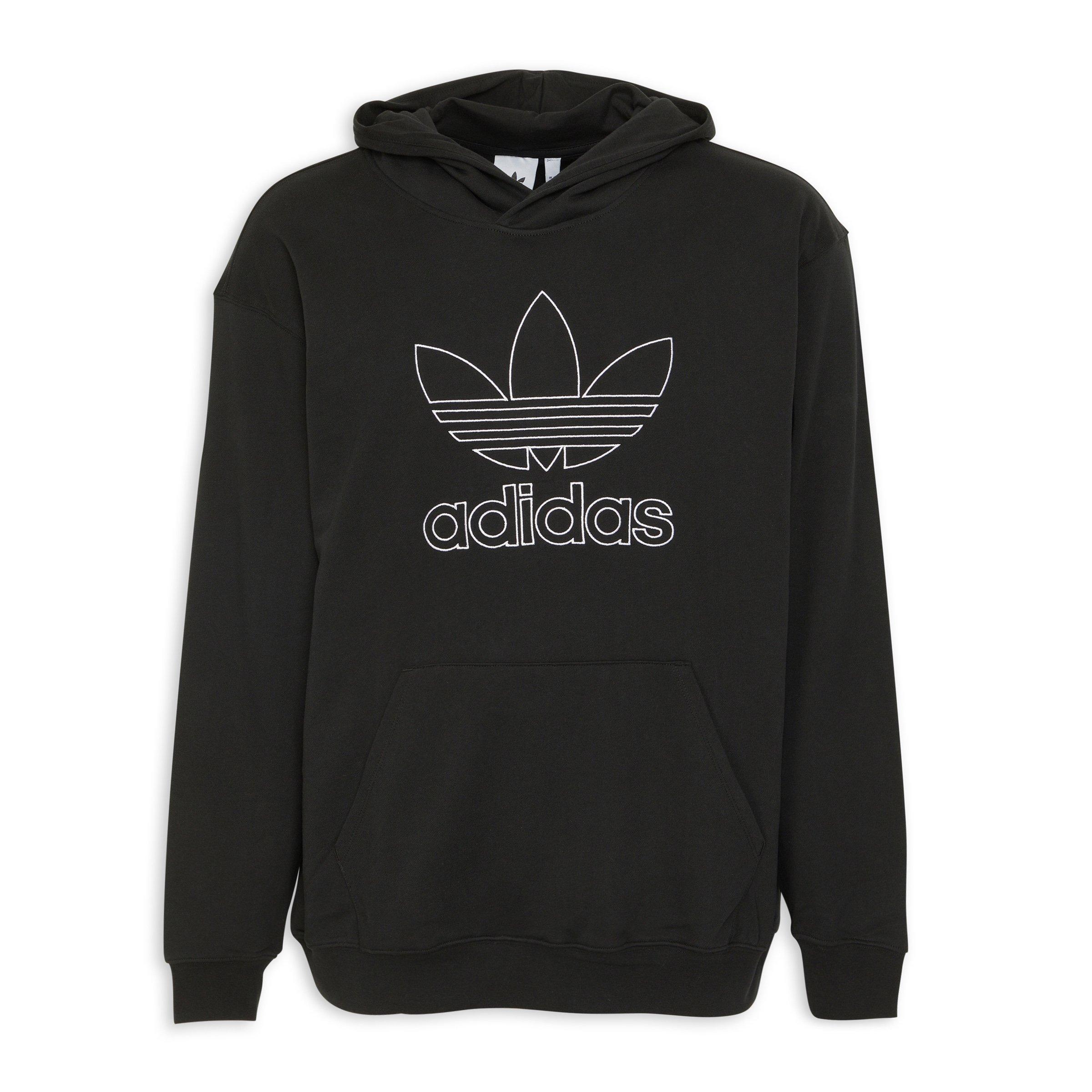 Black Adicolor Outline Trefoil Hoodie (3187587) Adidas