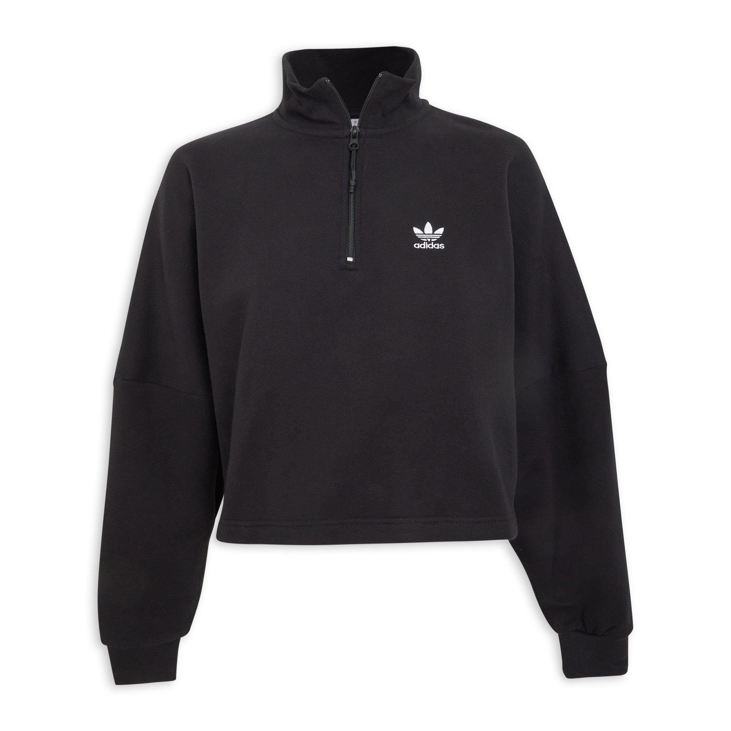Black Essentials 1/2 Zip Fleece Sweatshirt (3187630) | Adidas