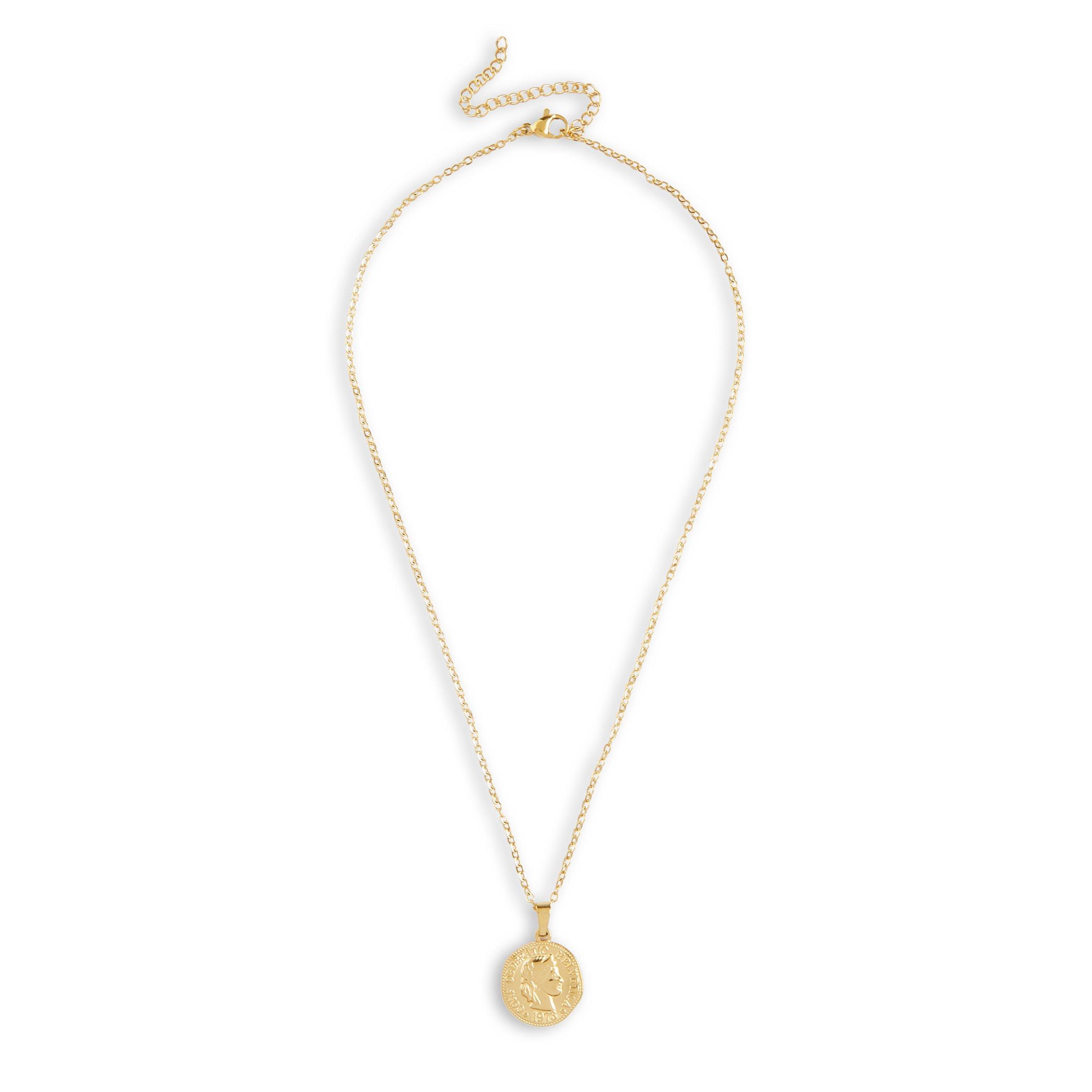 Gold Princess Coin Pendant Necklace (3187978) | Zackia