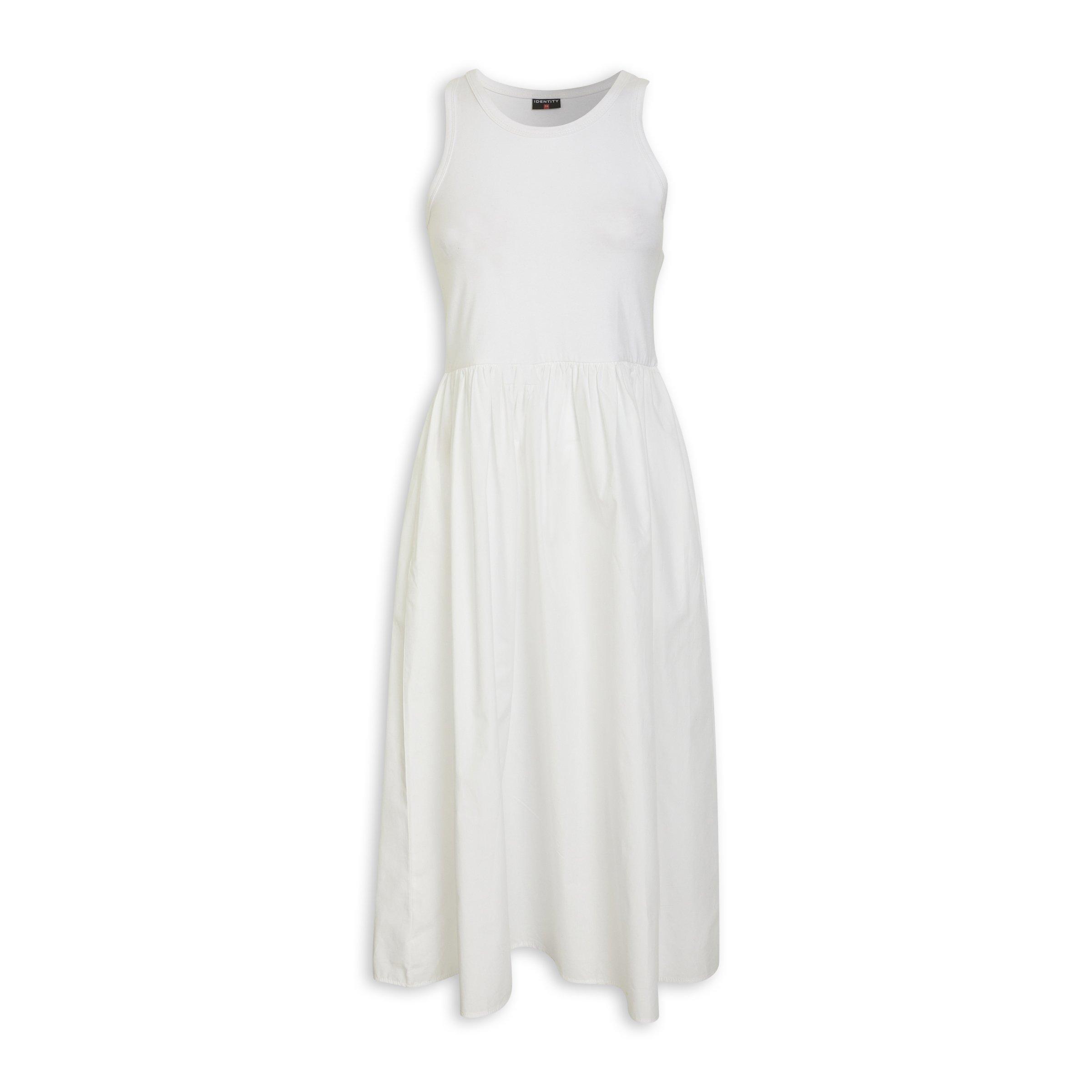 knee length dresses for ladies Shop White Off-Shoulder Bustier Fit & Flare Dress - for Women | OUTZIDR main image 1