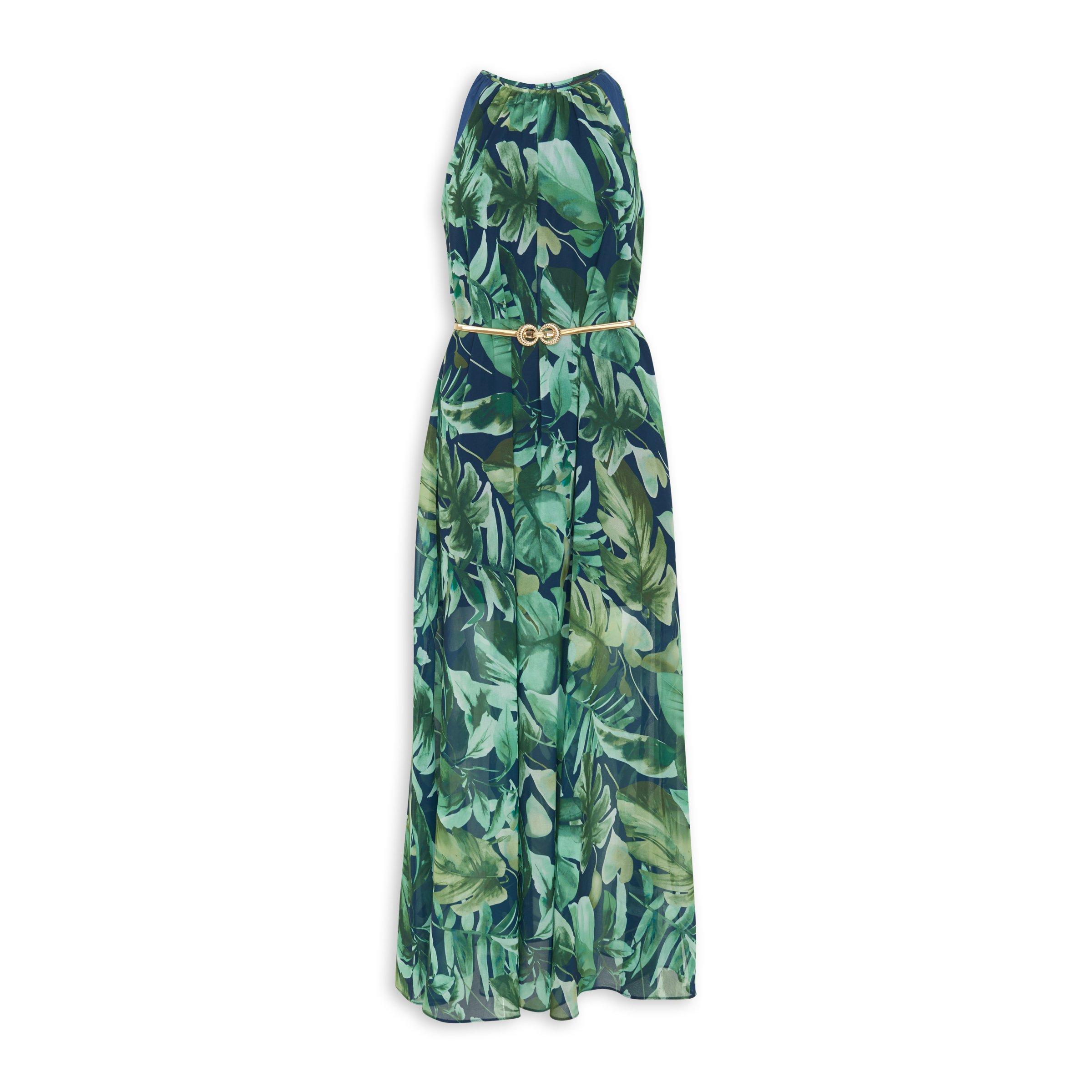 Green Tropical Print Dress (3188334) | Inwear