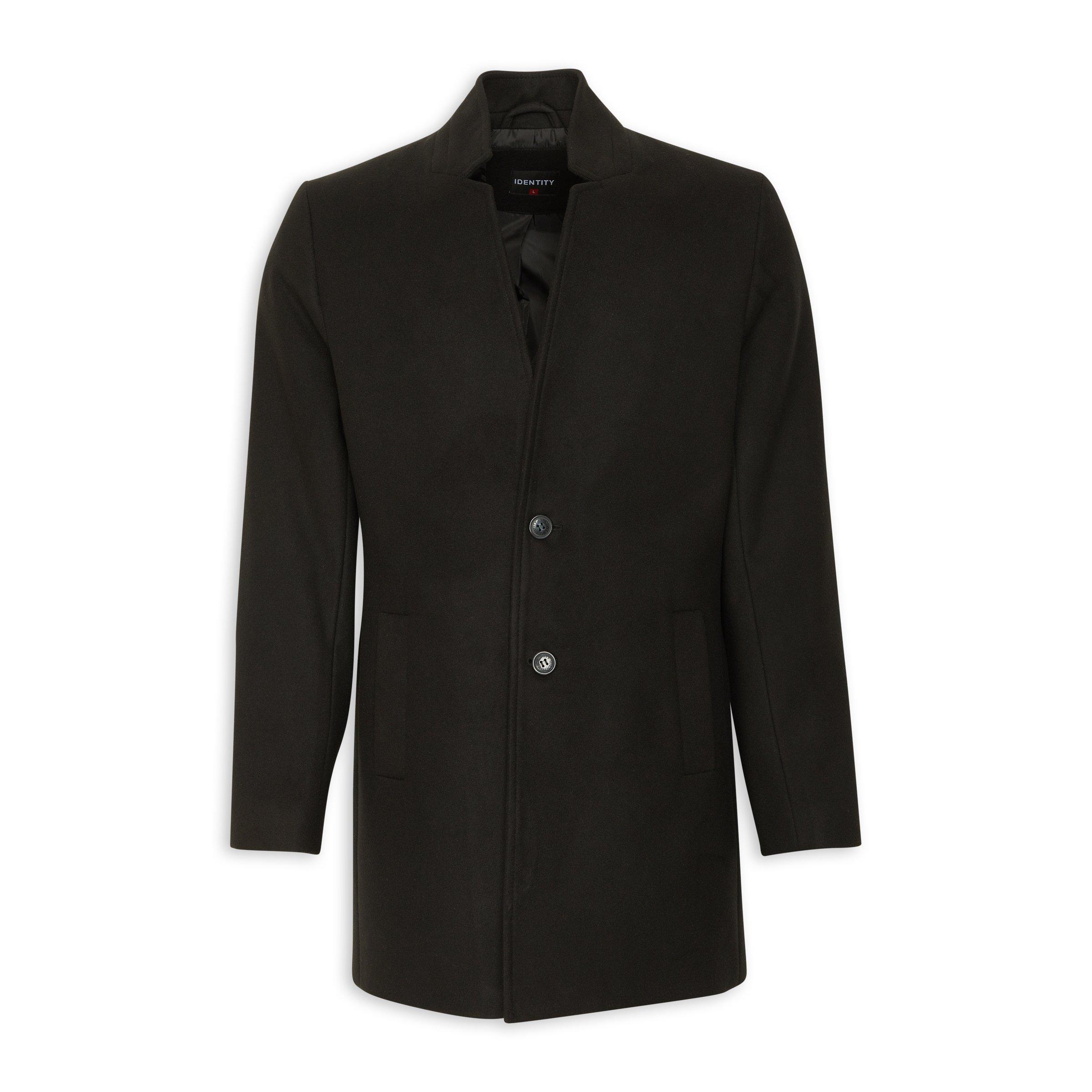Black Melton Coat (3188386) | Identity