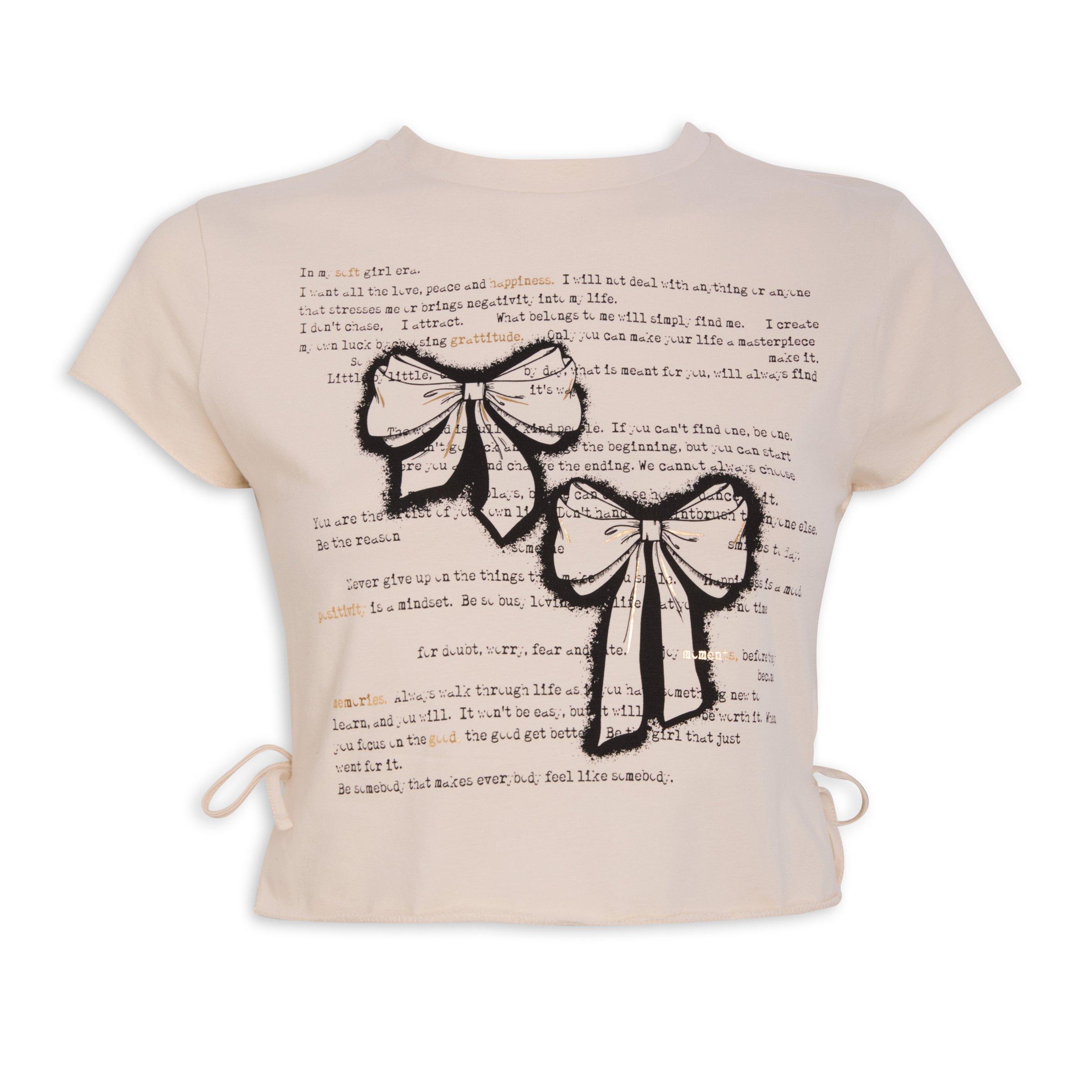 Beige Graphic Print T-Shirt main image 0