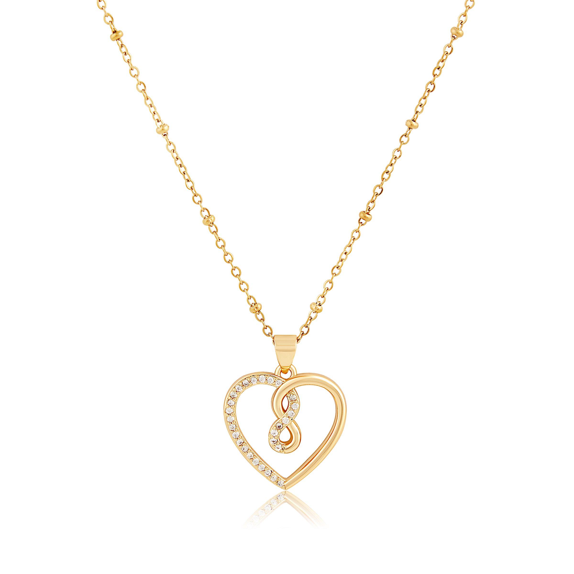 Jewelry Gold plated 8 Infinity Pendant Necklace 10pcs-N033