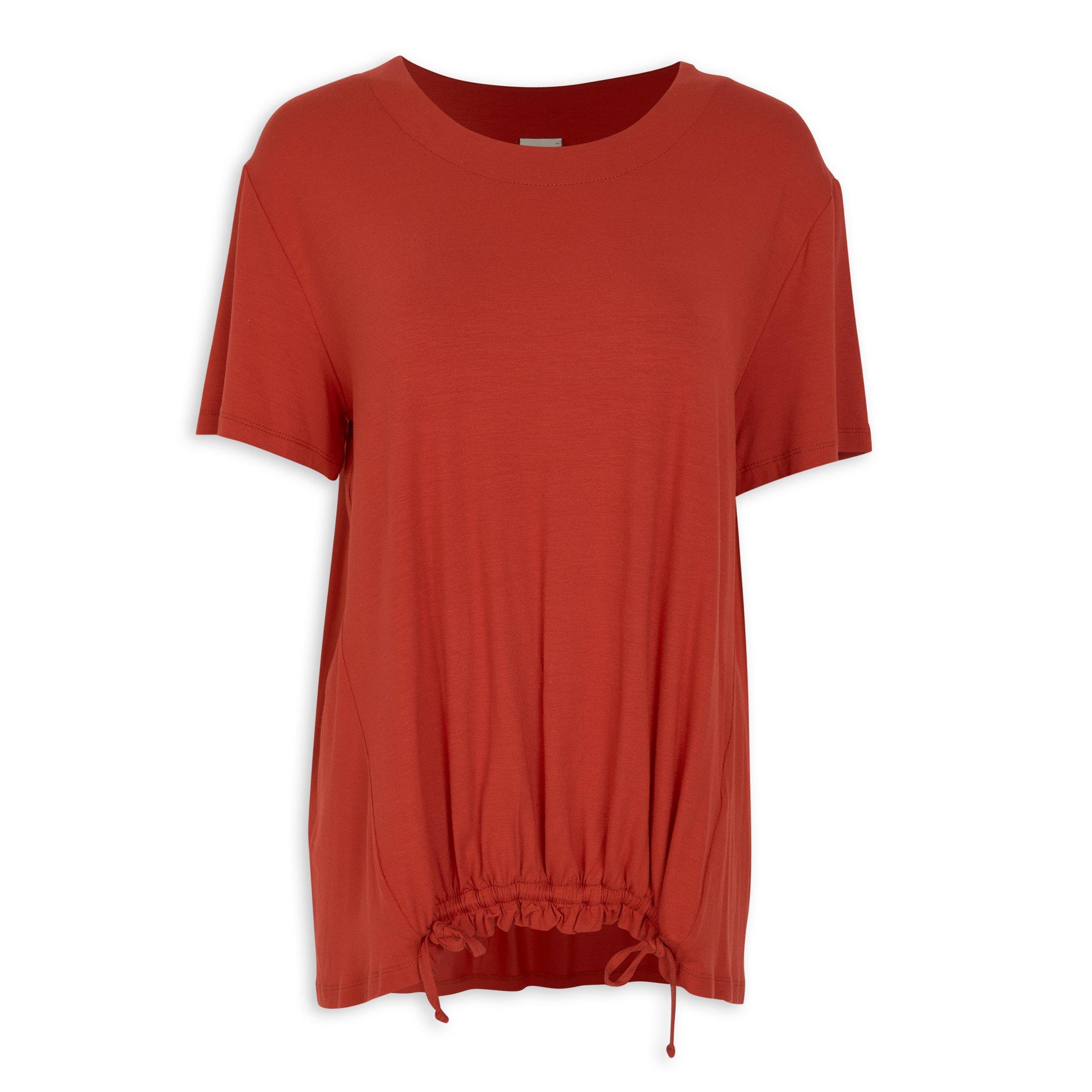 Women'S Orange Straight Tunic With Gota Detailing