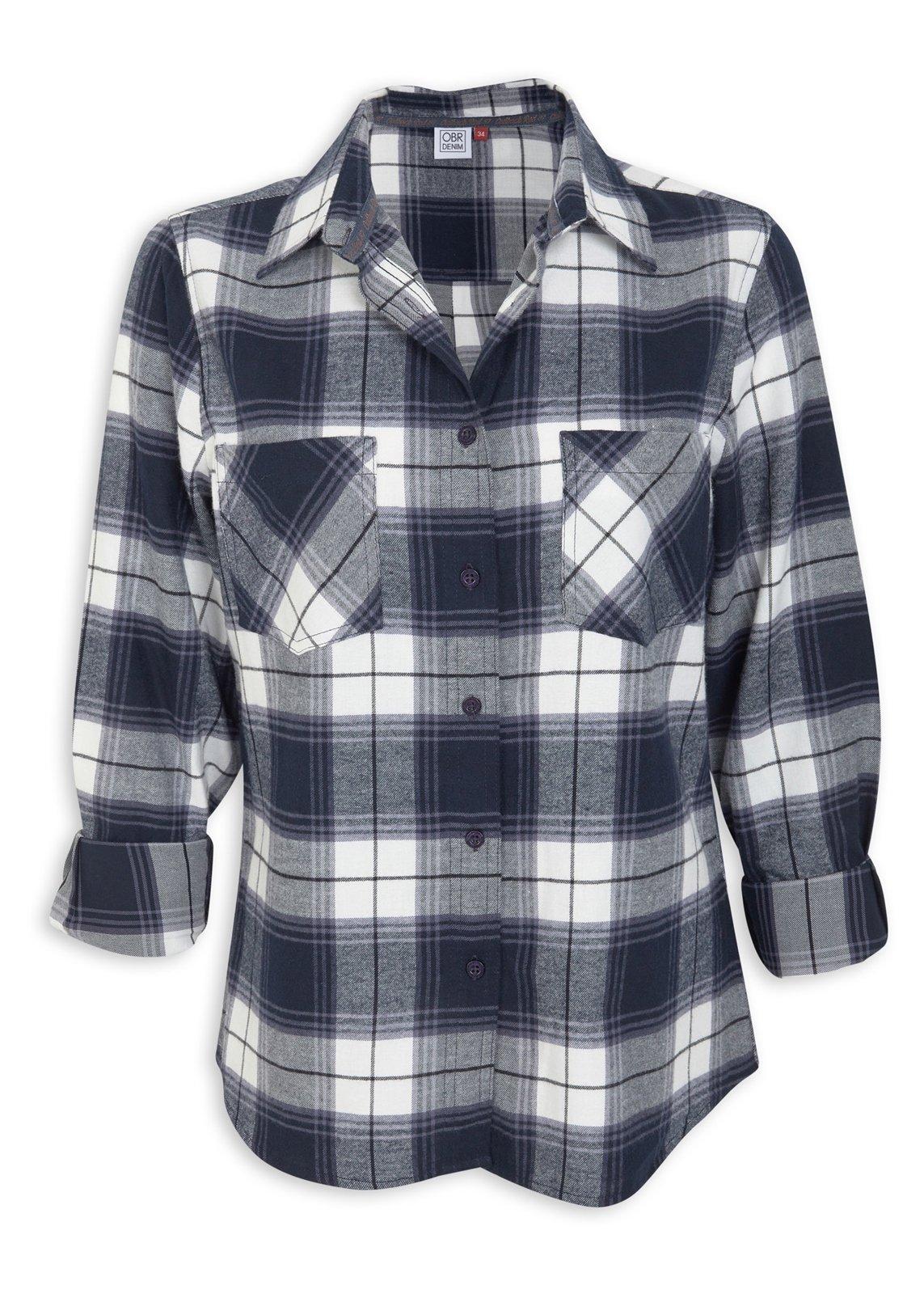 Navy Check Print Shirt (3189557) | OUTBACK RED